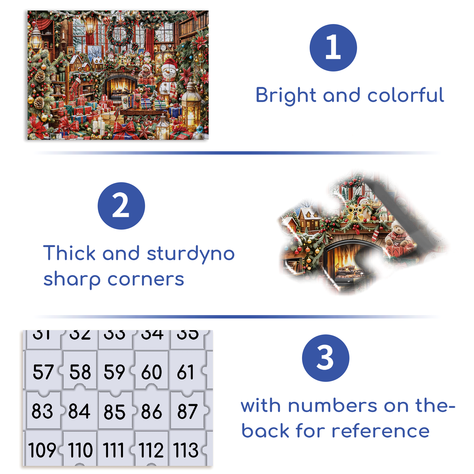 Christmas Treasures 500pcs/1000pcs Jigsaw Puzzle, Scratch-Resistant, Interactive Family Game & Brain-Boosting DIY Decor, Perfect for Halloween, Christmas & New Year Gifts, Family Puzzle Game