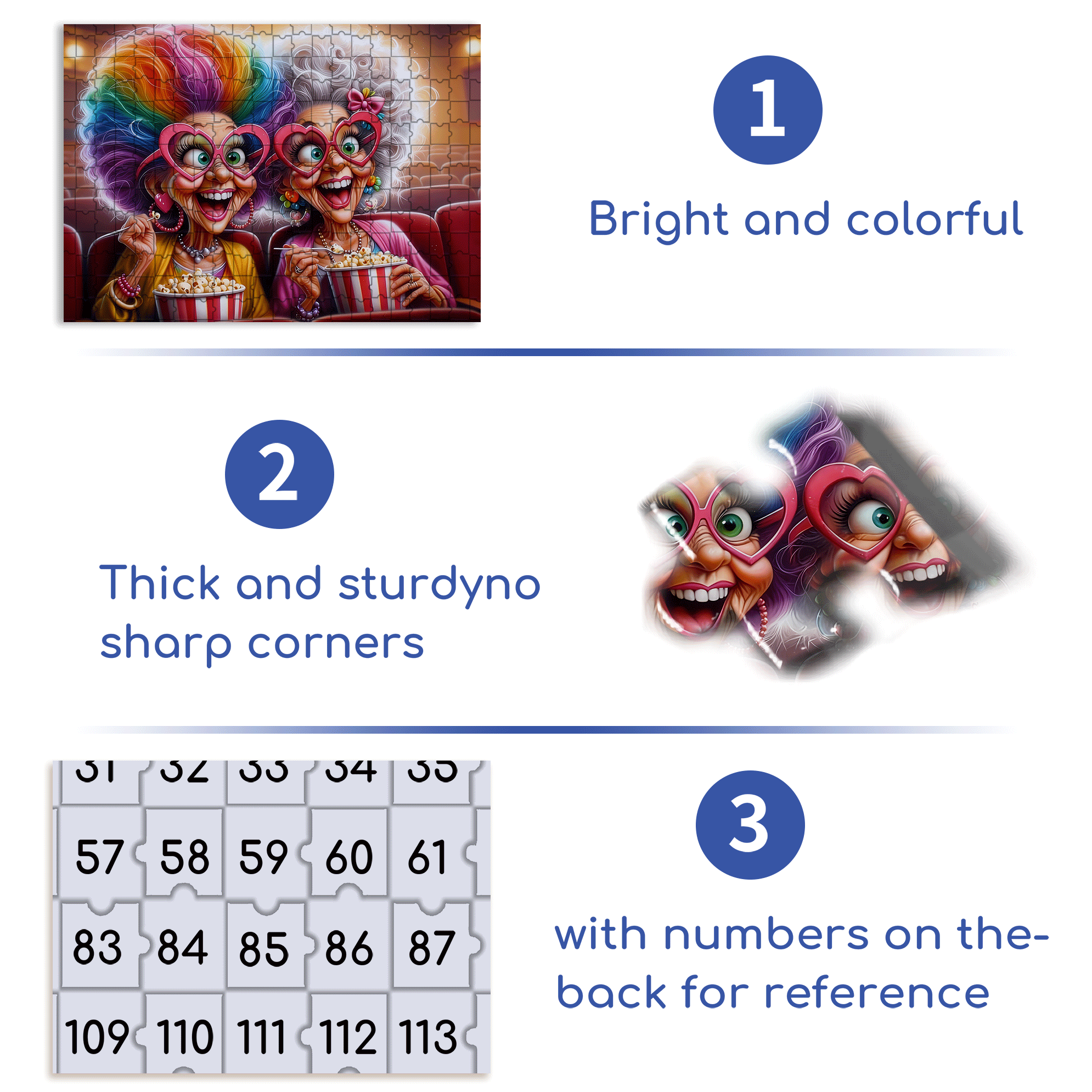 Cinema Carnival 500pcs/1000pcs Jigsaw Puzzle, Scratch-Resistant, Interactive Family Game & Brain-Boosting DIY Decor, Perfect for Halloween, Christmas & New Year Gifts, Family Puzzle Game