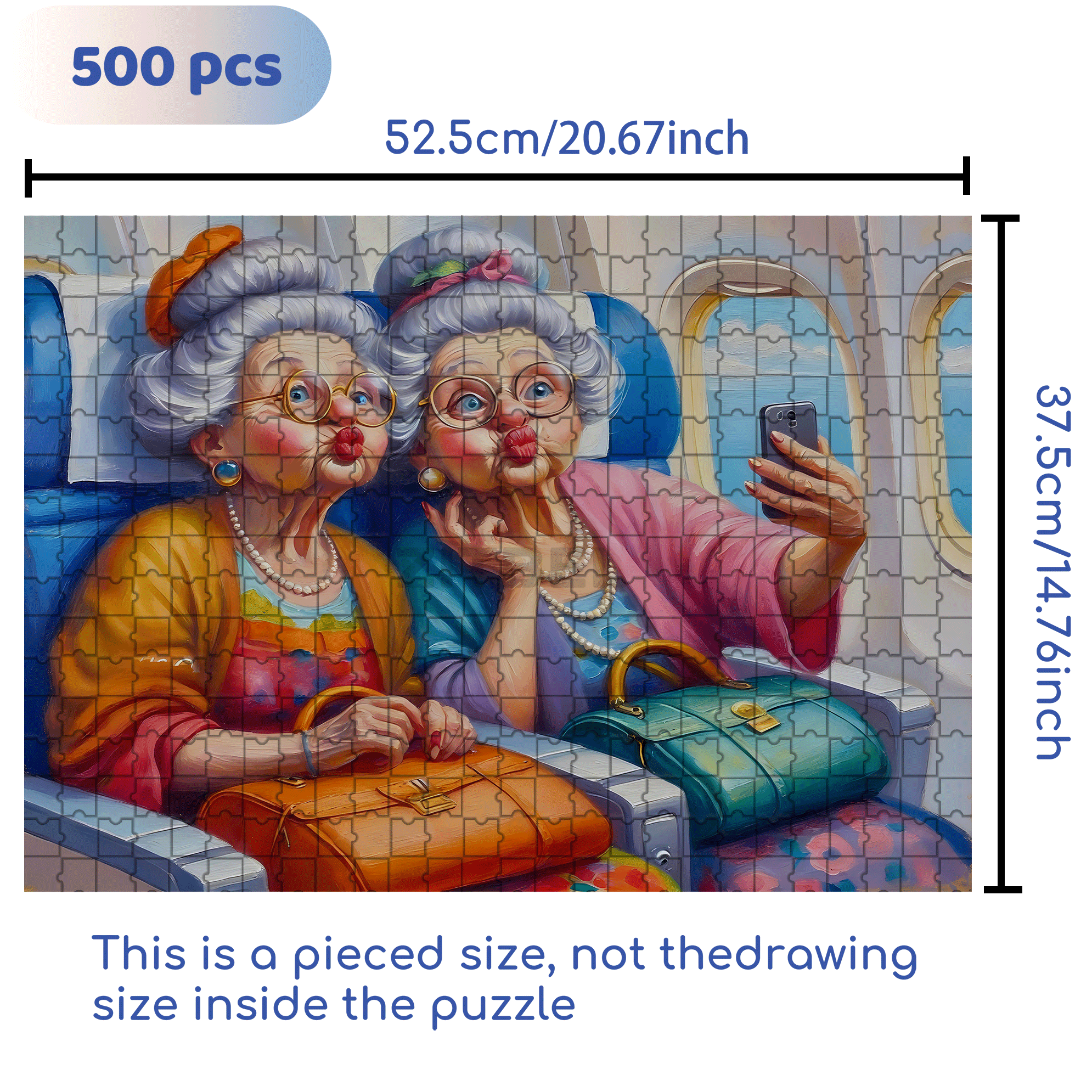 Cloud Selfie 500pcs/1000pcs Jigsaw Puzzle, Scratch-Resistant, Interactive Family Game & Brain-Boosting DIY Decor, Perfect for Halloween, Christmas & New Year Gifts, Family Puzzle Game