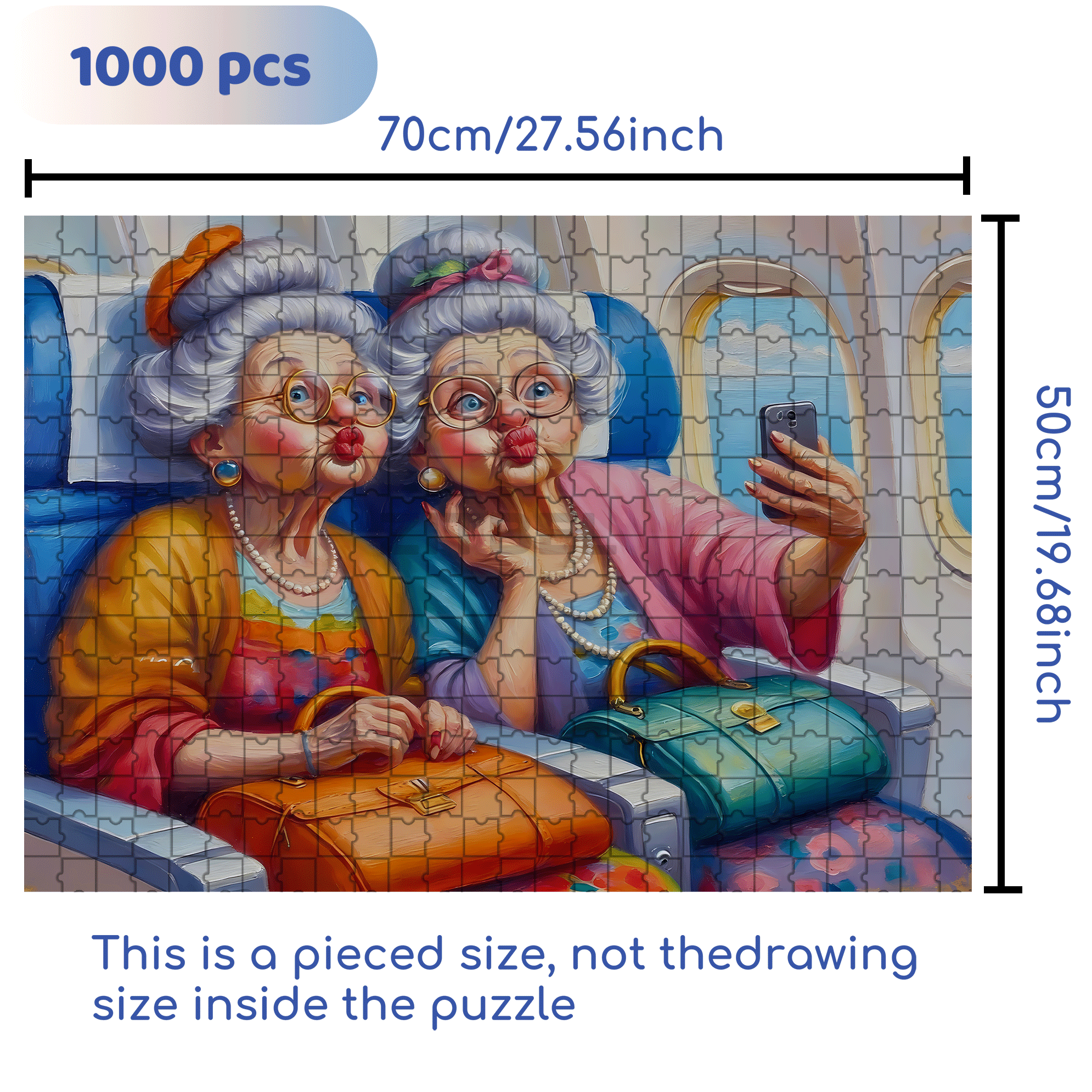 Cloud Selfie 500pcs/1000pcs Jigsaw Puzzle, Scratch-Resistant, Interactive Family Game & Brain-Boosting DIY Decor, Perfect for Halloween, Christmas & New Year Gifts, Family Puzzle Game
