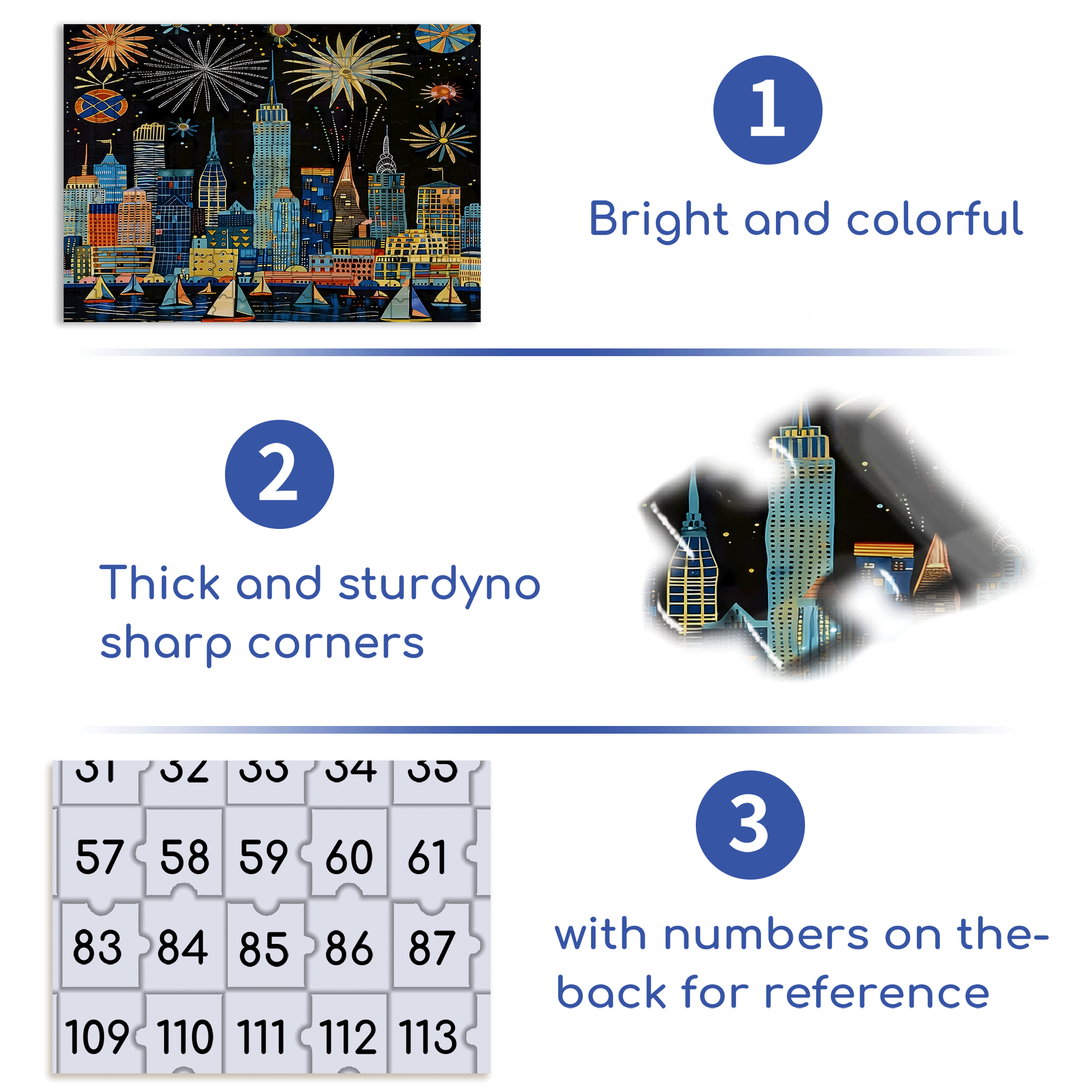 Fireworks In The Bustling City 500pcs/1000pcs Jigsaw Puzzle, Scratch-Resistant, Interactive Family Game & Brain-Boosting DIY Decor, Perfect for Halloween, Christmas & New Year Gifts, Family Puzzle Game