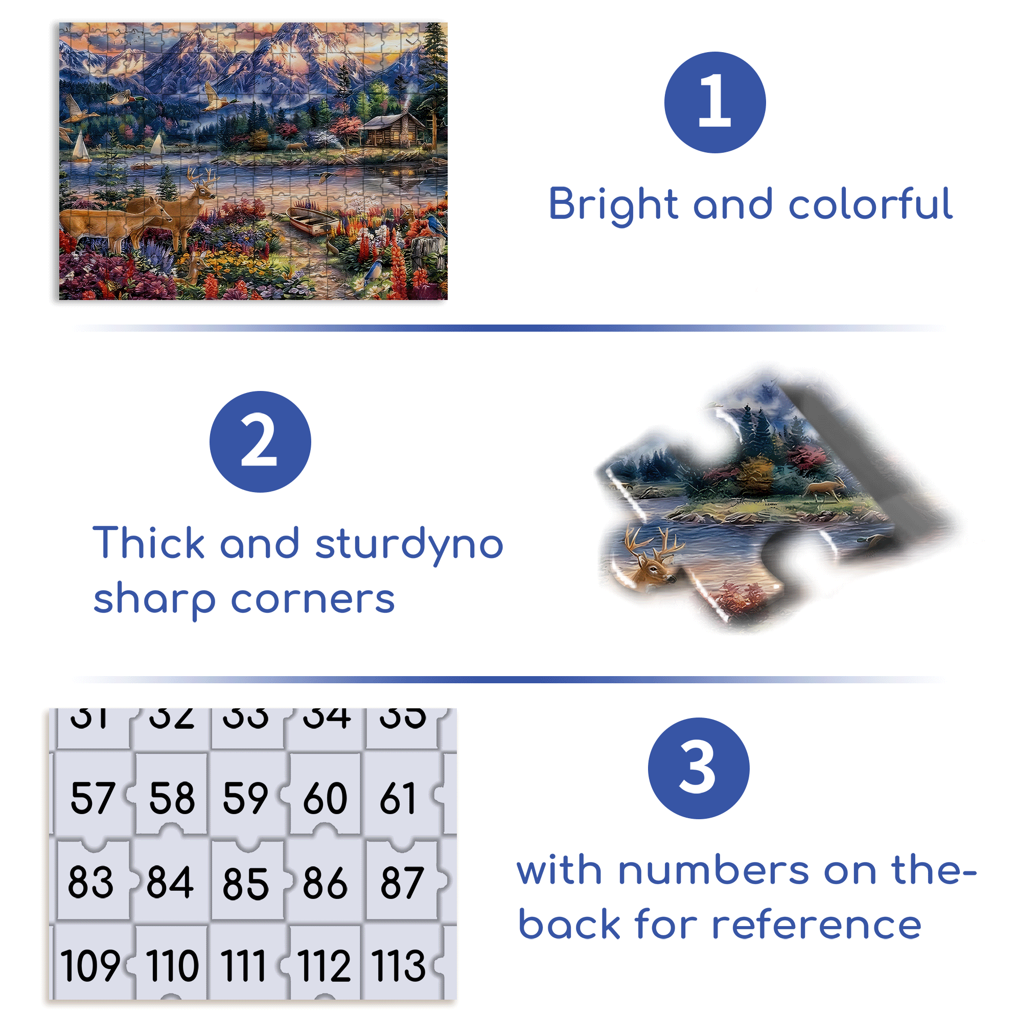 Secret Mountain Lake 500pcs/1000pcs Jigsaw Puzzle, Scratch-Resistant, Interactive Family Game & Brain-Boosting DIY Decor, Perfect for Halloween, Christmas & New Year Gifts, Family Puzzle Game