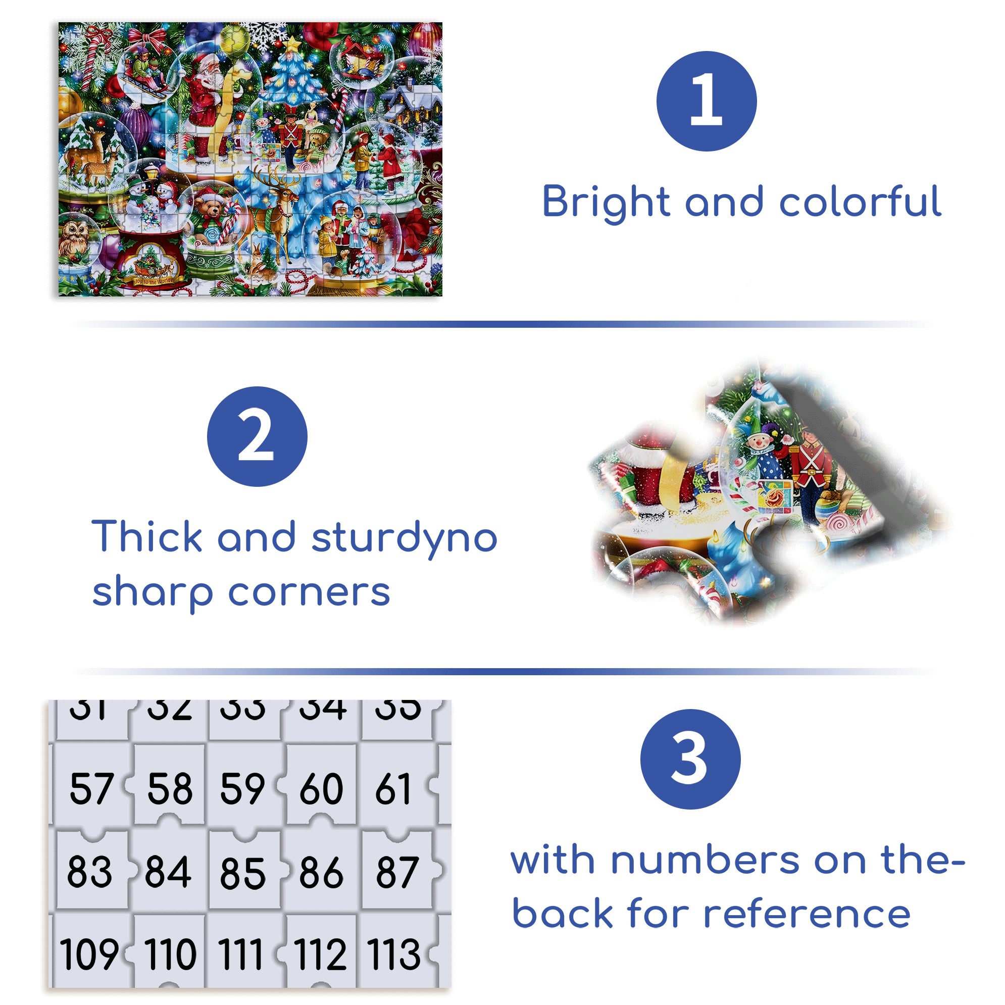 Snow Globes 500pcs/1000pcs Jigsaw Puzzle, Scratch-Resistant, Interactive Family Game & Brain-Boosting DIY Decor, Perfect for Halloween, Christmas & New Year Gifts, Family Puzzle Game