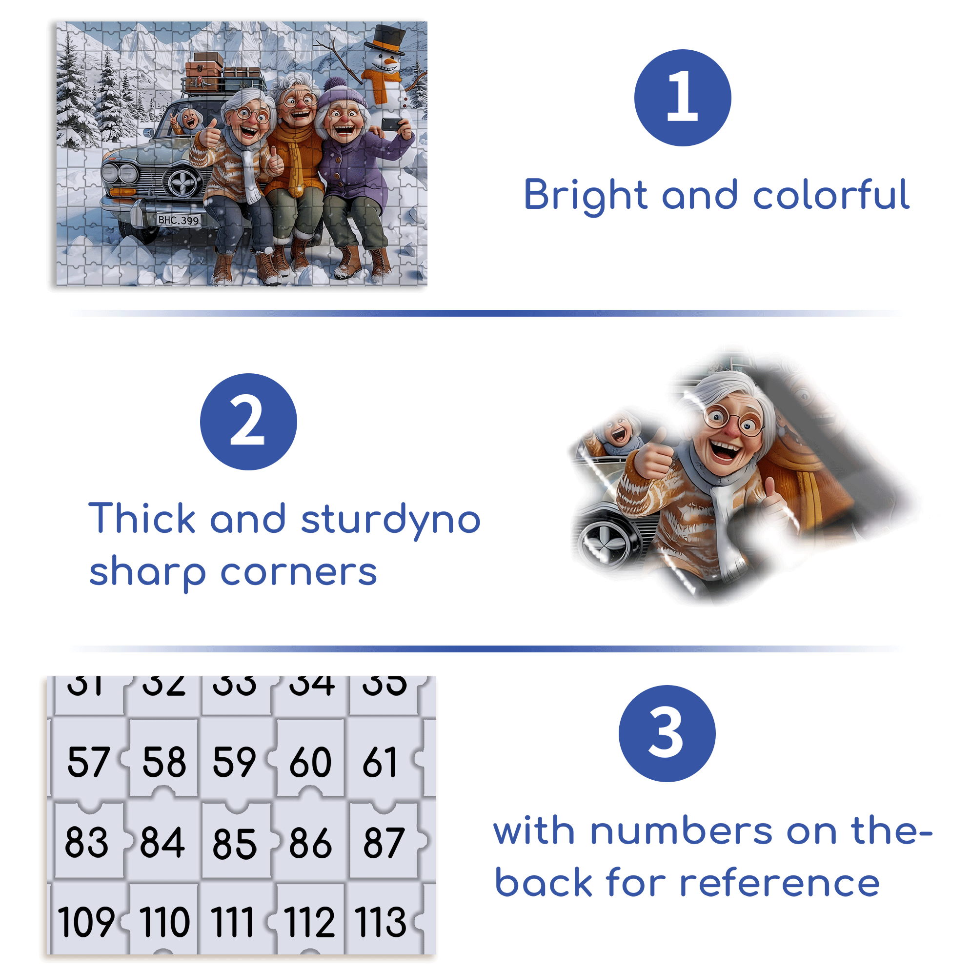 Snow Mountain Friends 500pcs/1000pcs Jigsaw Puzzle, Scratch-Resistant, Interactive Family Game & Brain-Boosting DIY Decor, Perfect for Halloween, Christmas & New Year Gifts, Family Puzzle Game