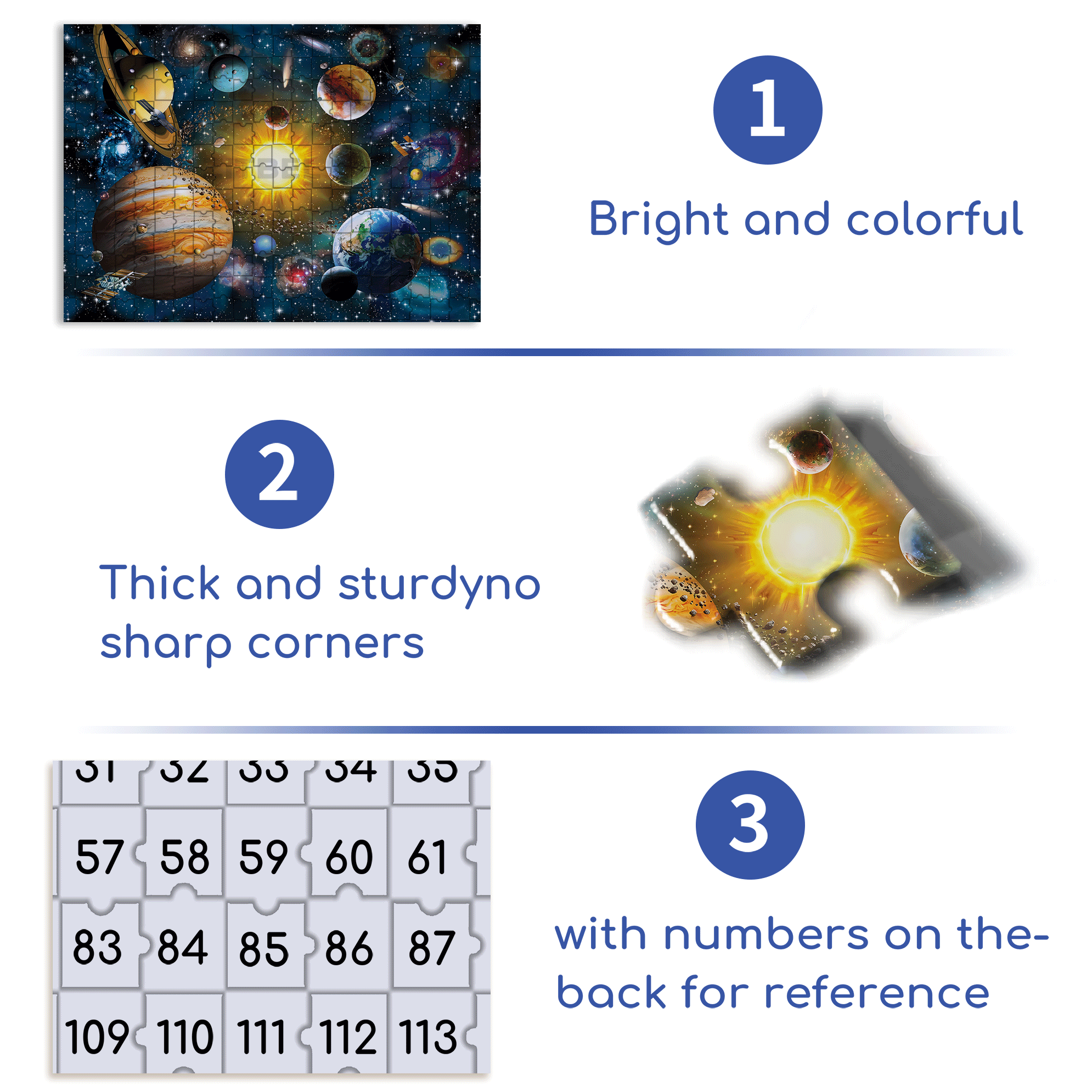 Solar System 500pcs/1000pcs Jigsaw Puzzle, Scratch-Resistant, Interactive Family Game & Brain-Boosting DIY Decor, Perfect for Halloween, Christmas & New Year Gifts, Family Puzzle Game
