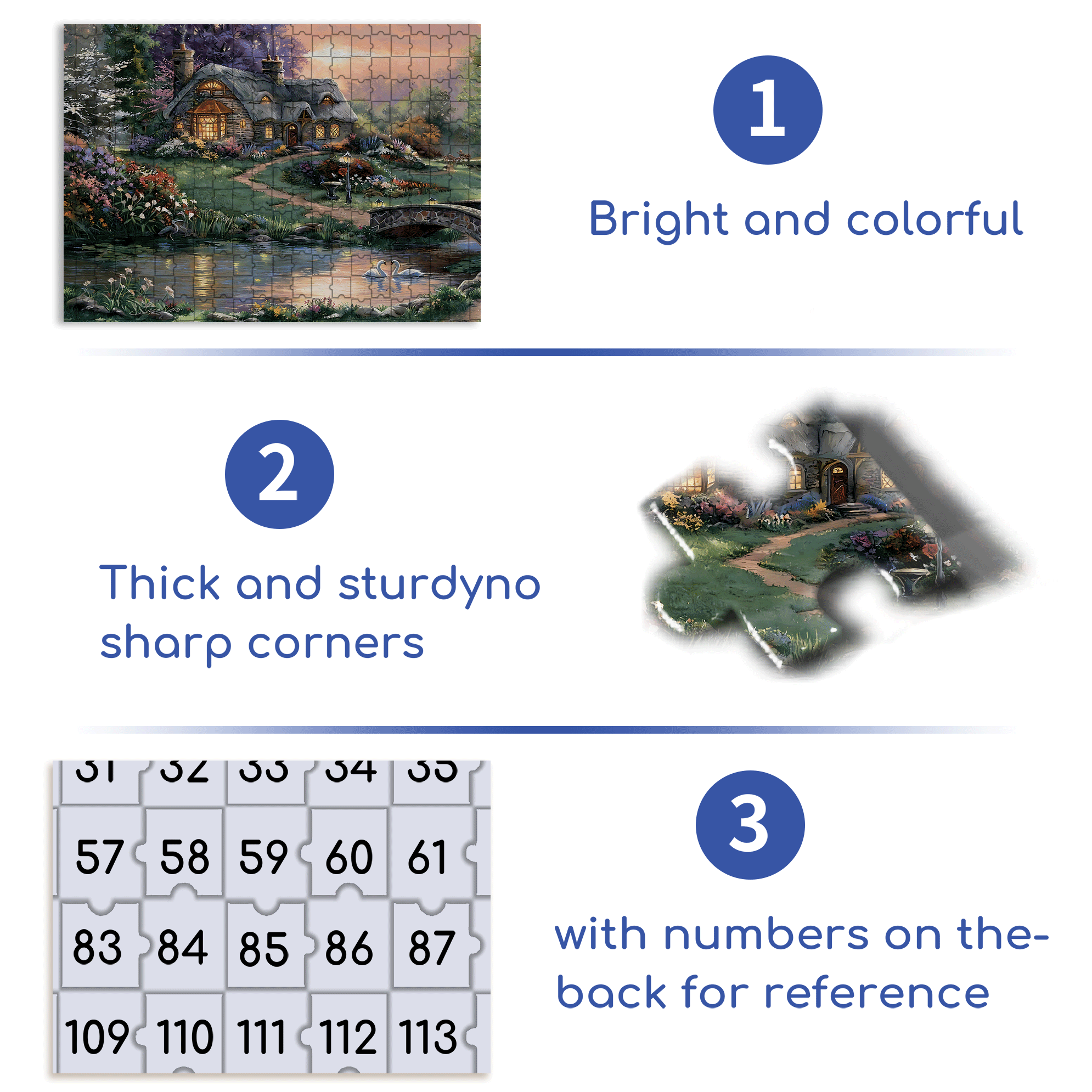 Sweetheart Retreat 500pcs/1000pcs Jigsaw Puzzle, Scratch-Resistant, Interactive Family Game & Brain-Boosting DIY Decor, Perfect for Halloween, Christmas & New Year Gifts, Family Puzzle Game