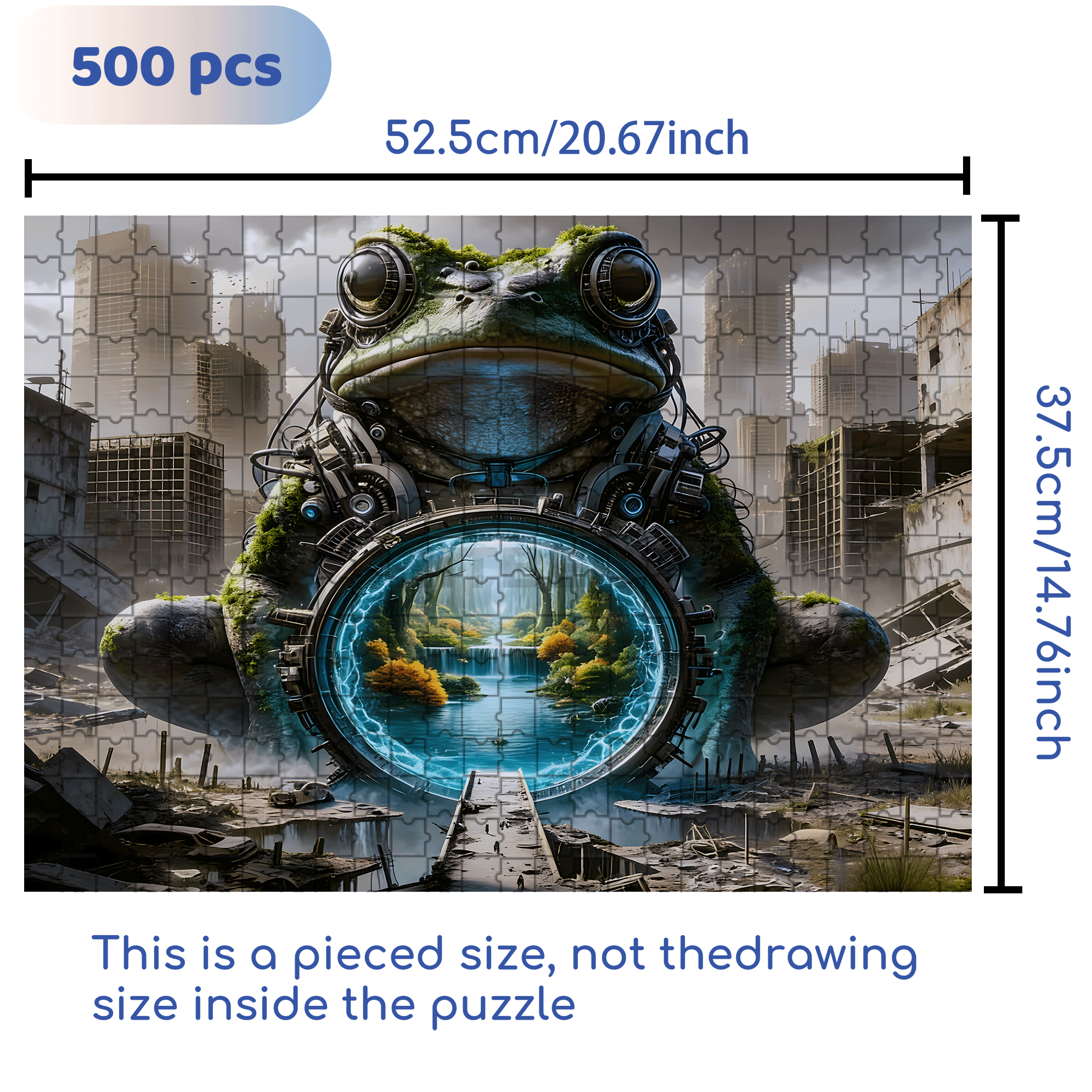 The Frog God's Gate of Redemption 500pcs/1000pcs Jigsaw Puzzle, Scratch-Resistant, Interactive Family Game & Brain-Boosting DIY Decor, Perfect for Halloween, Christmas & New Year Gifts, Family Puzzle Game