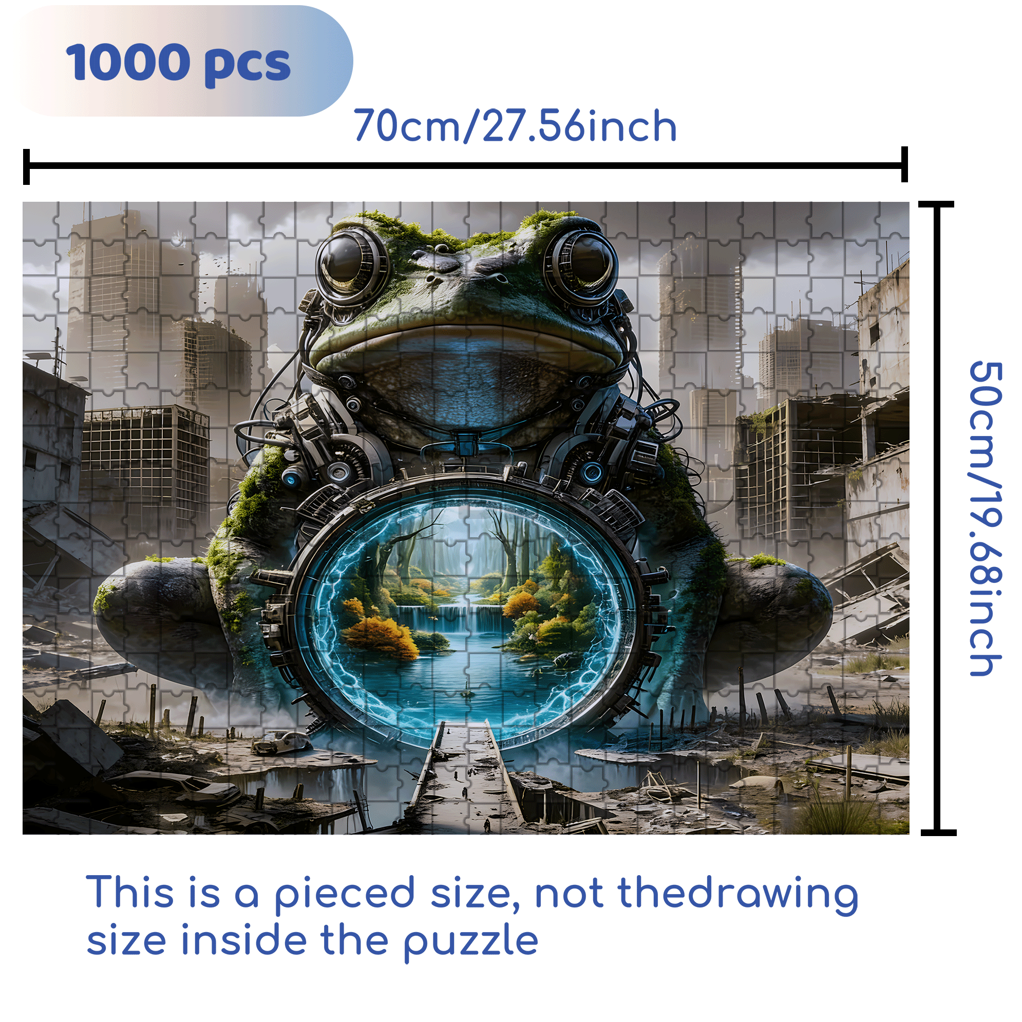 The Frog God's Gate of Redemption 500pcs/1000pcs Jigsaw Puzzle, Scratch-Resistant, Interactive Family Game & Brain-Boosting DIY Decor, Perfect for Halloween, Christmas & New Year Gifts, Family Puzzle Game
