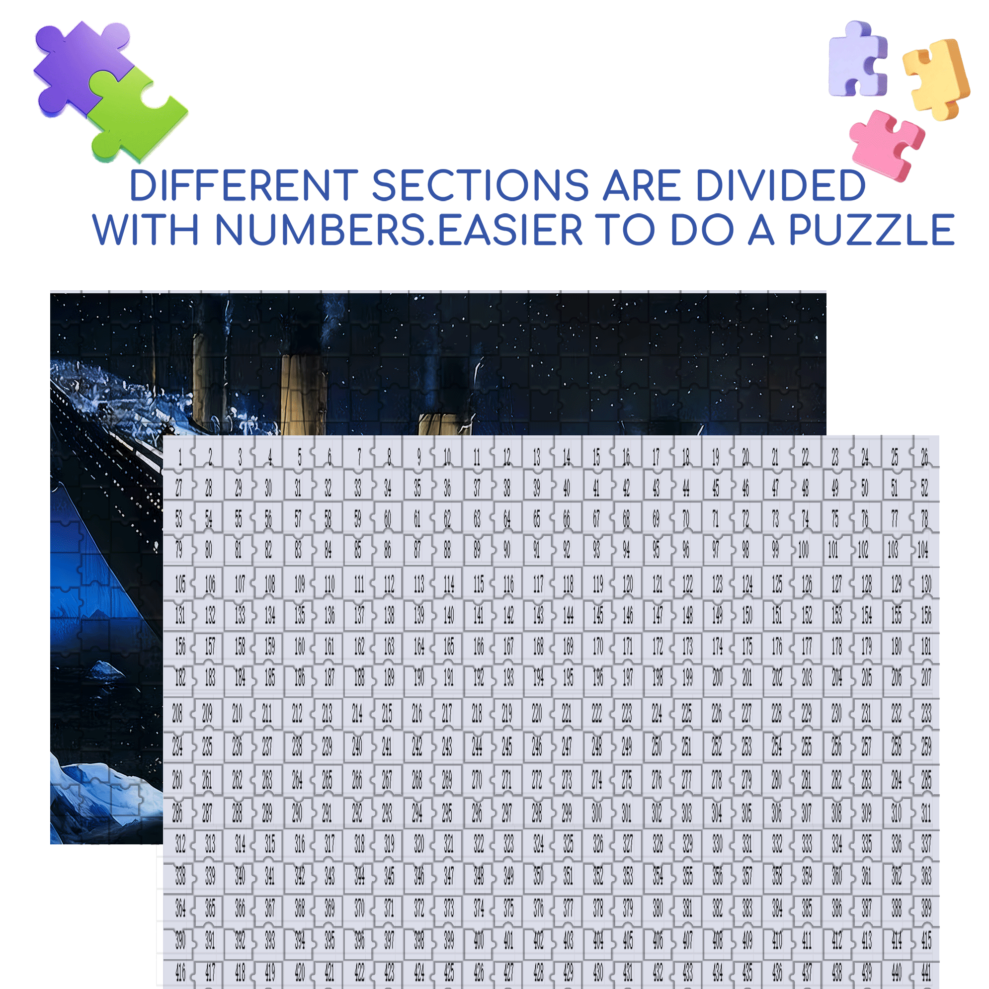 The Tragedy of the Ocean 500pcs/1000pcs Jigsaw Puzzle, Scratch-Resistant, Interactive Family Game & Brain-Boosting DIY Decor, Perfect for Halloween, Christmas & New Year Gifts, Family Puzzle Game