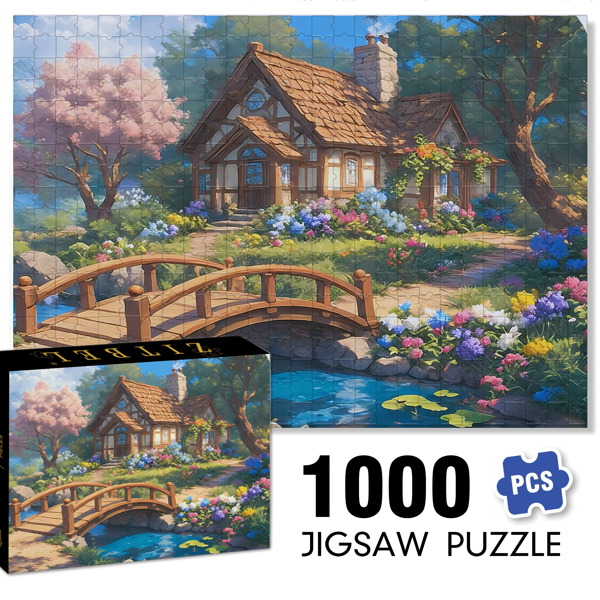 The Wizard of Oz's Residence 500pcs/1000pcs Jigsaw Puzzle, Scratch-Resistant, Interactive Family Game & Brain-Boosting DIY Decor, Perfect for Halloween, Christmas & New Year Gifts, Family Puzzle Game