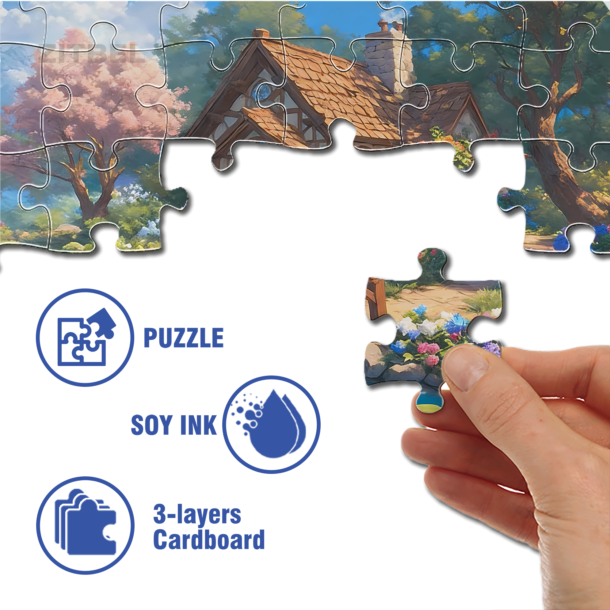 The Wizard of Oz's Residence 500pcs/1000pcs Jigsaw Puzzle, Scratch-Resistant, Interactive Family Game & Brain-Boosting DIY Decor, Perfect for Halloween, Christmas & New Year Gifts, Family Puzzle Game