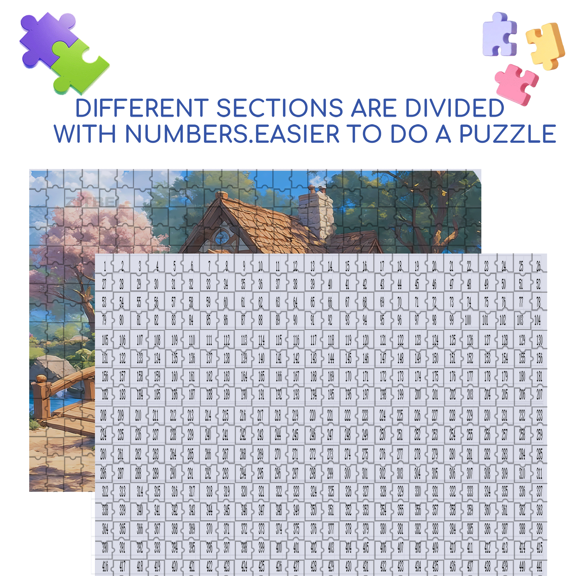 The Wizard of Oz's Residence 500pcs/1000pcs Jigsaw Puzzle, Scratch-Resistant, Interactive Family Game & Brain-Boosting DIY Decor, Perfect for Halloween, Christmas & New Year Gifts, Family Puzzle Game
