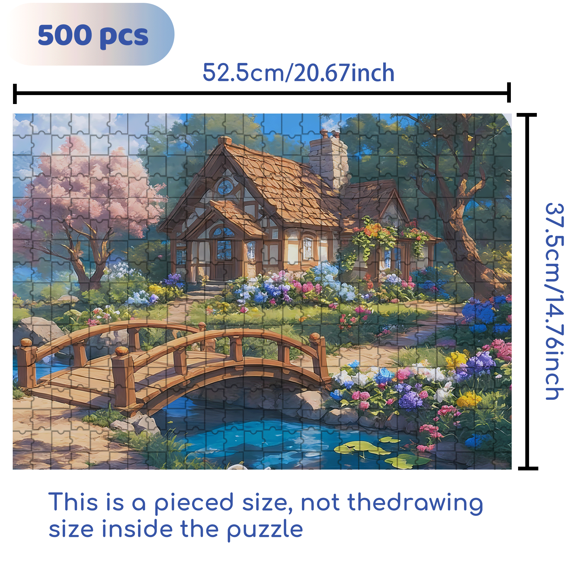 The Wizard of Oz's Residence 500pcs/1000pcs Jigsaw Puzzle, Scratch-Resistant, Interactive Family Game & Brain-Boosting DIY Decor, Perfect for Halloween, Christmas & New Year Gifts, Family Puzzle Game