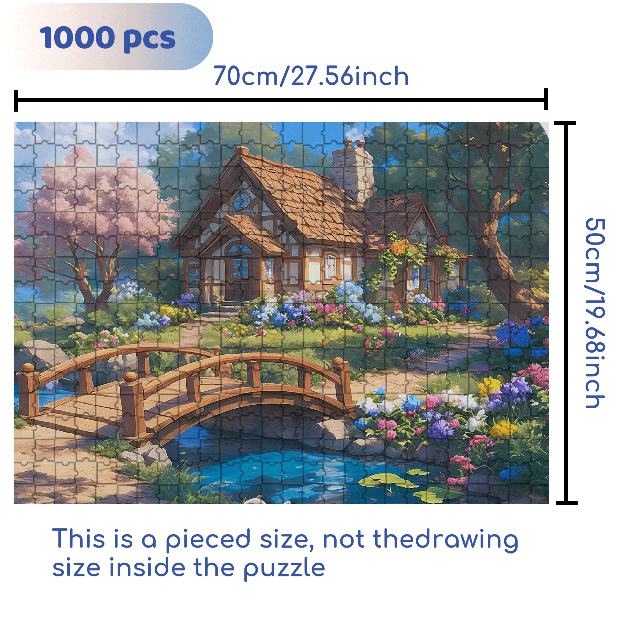 The Wizard of Oz's Residence 500pcs/1000pcs Jigsaw Puzzle, Scratch-Resistant, Interactive Family Game & Brain-Boosting DIY Decor, Perfect for Halloween, Christmas & New Year Gifts, Family Puzzle Game