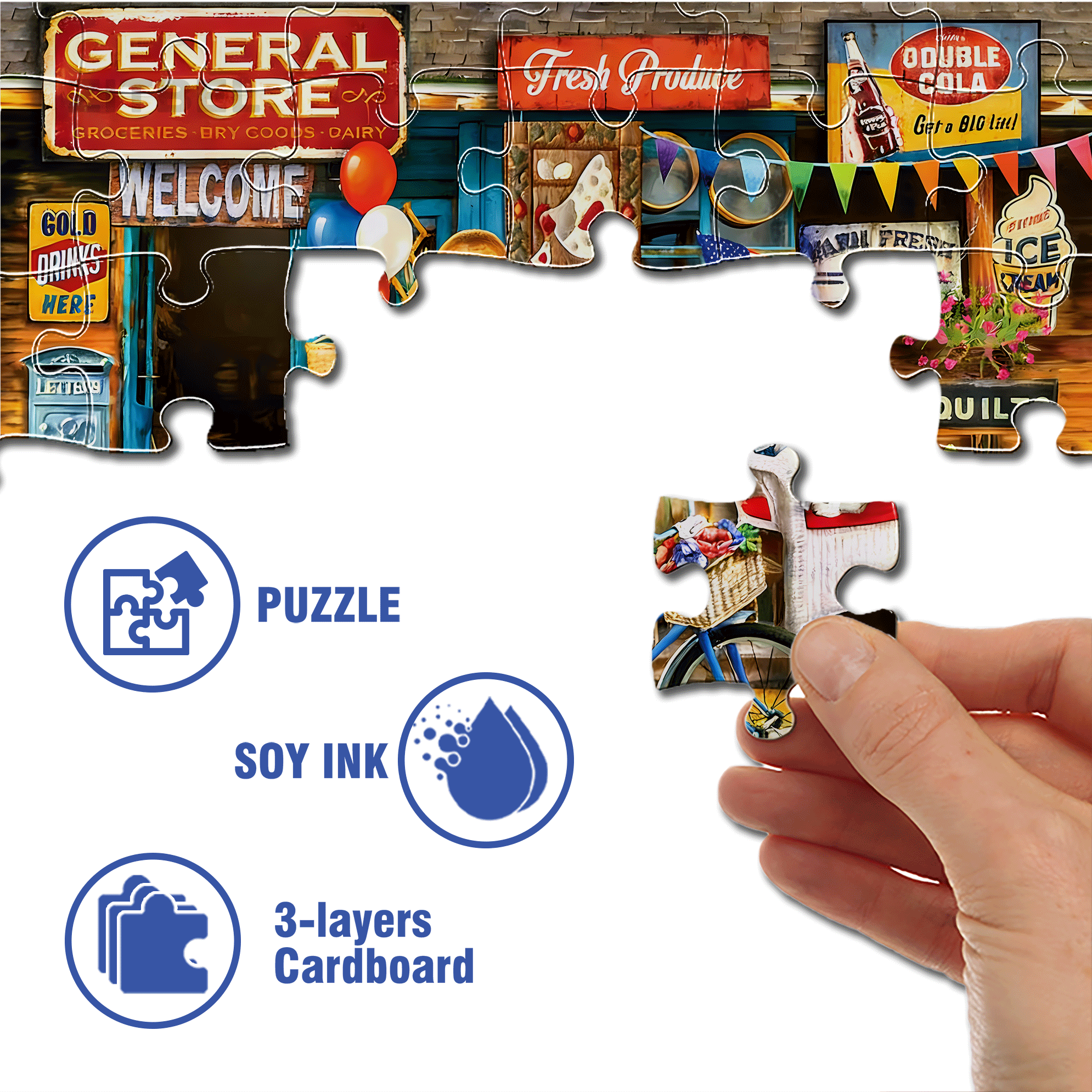 Waiting At The Store 500pcs/1000pcs Jigsaw Puzzle, Scratch-Resistant, Interactive Family Game & Brain-Boosting DIY Decor, Perfect for Halloween, Christmas & New Year Gifts, Family Puzzle Game