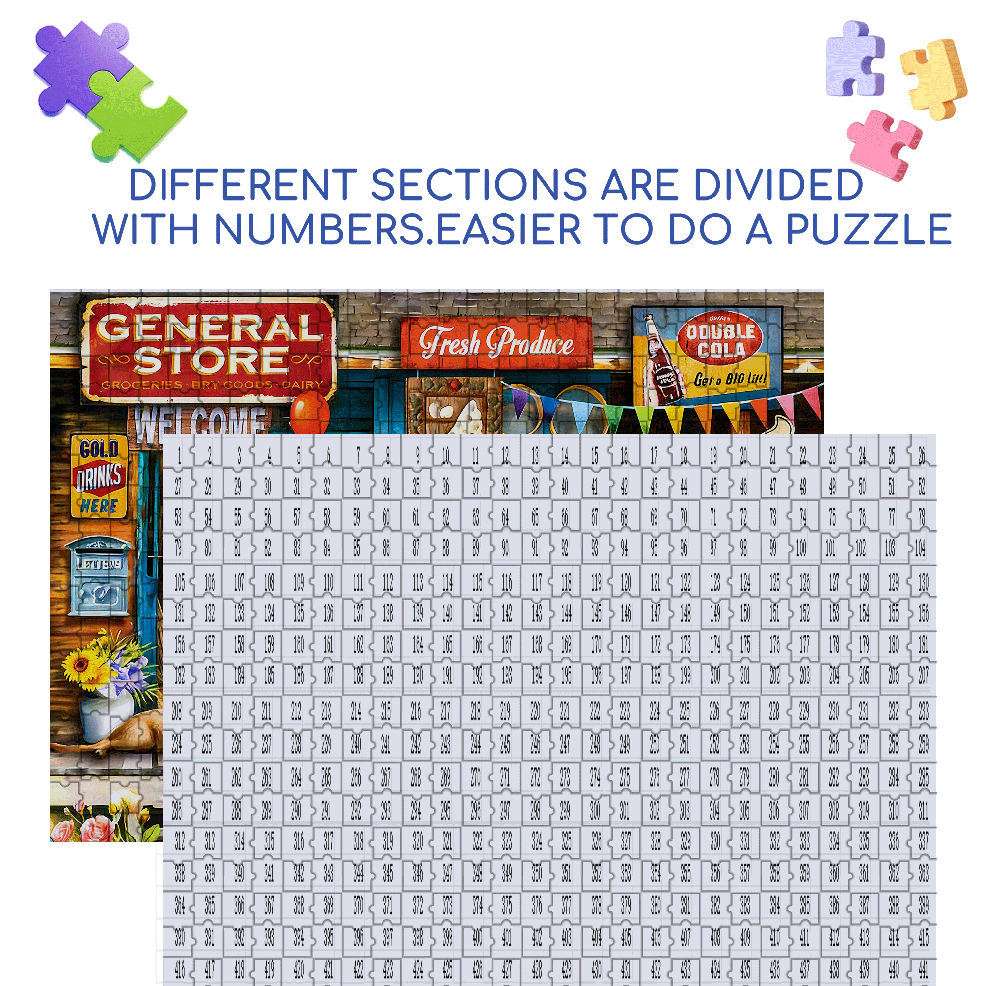 Waiting At The Store 500pcs/1000pcs Jigsaw Puzzle, Scratch-Resistant, Interactive Family Game & Brain-Boosting DIY Decor, Perfect for Halloween, Christmas & New Year Gifts, Family Puzzle Game