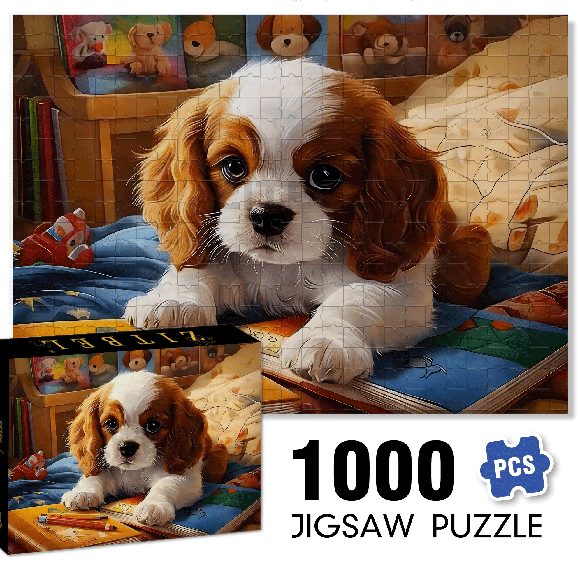 Waiting Patiently For Time To Pass 500pcs/1000pcs Jigsaw Puzzle, Scratch-Resistant, Interactive Family Game & Brain-Boosting DIY Decor, Perfect for Halloween, Christmas & New Year Gifts, Family Puzzle Game
