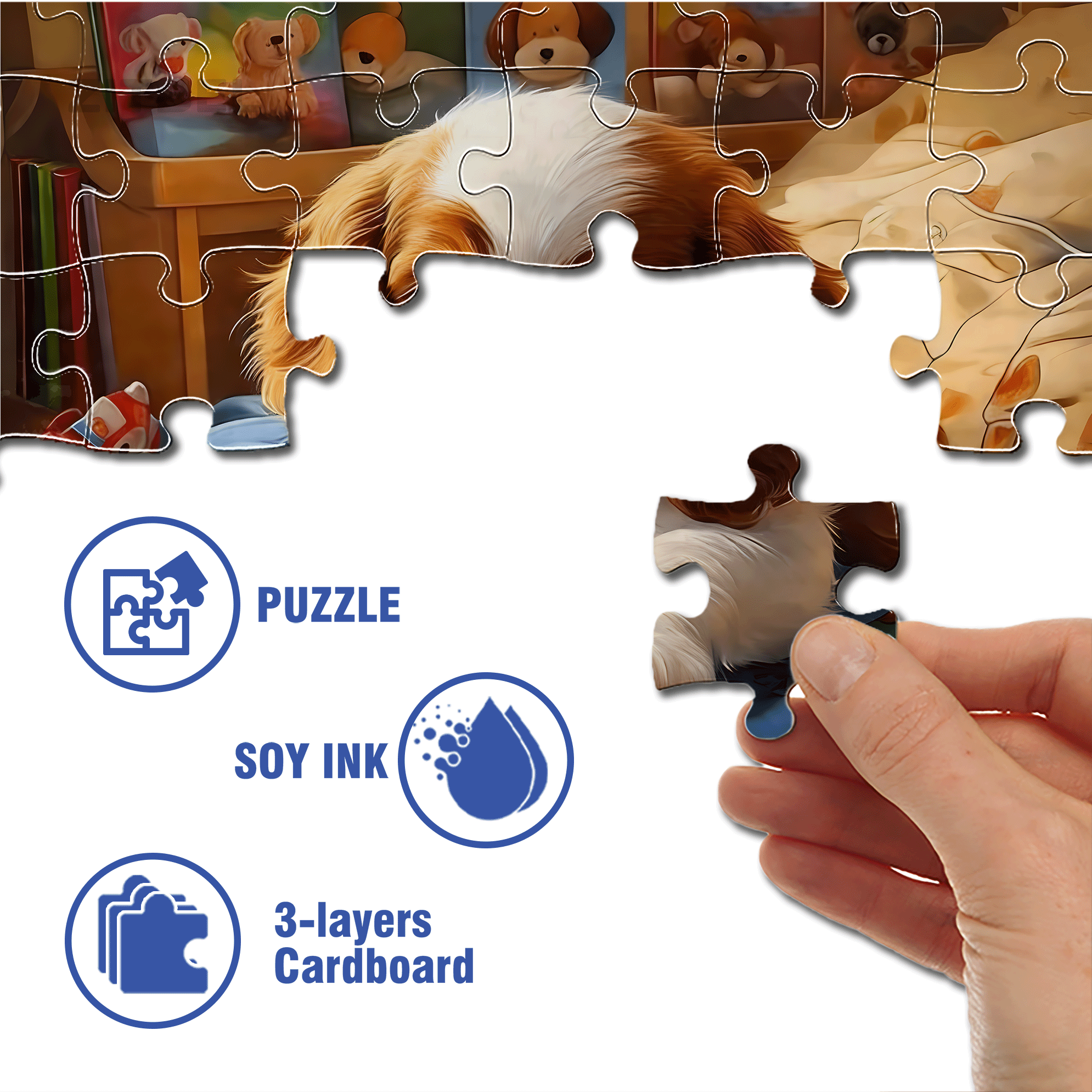 Waiting Patiently For Time To Pass 500pcs/1000pcs Jigsaw Puzzle, Scratch-Resistant, Interactive Family Game & Brain-Boosting DIY Decor, Perfect for Halloween, Christmas & New Year Gifts, Family Puzzle Game