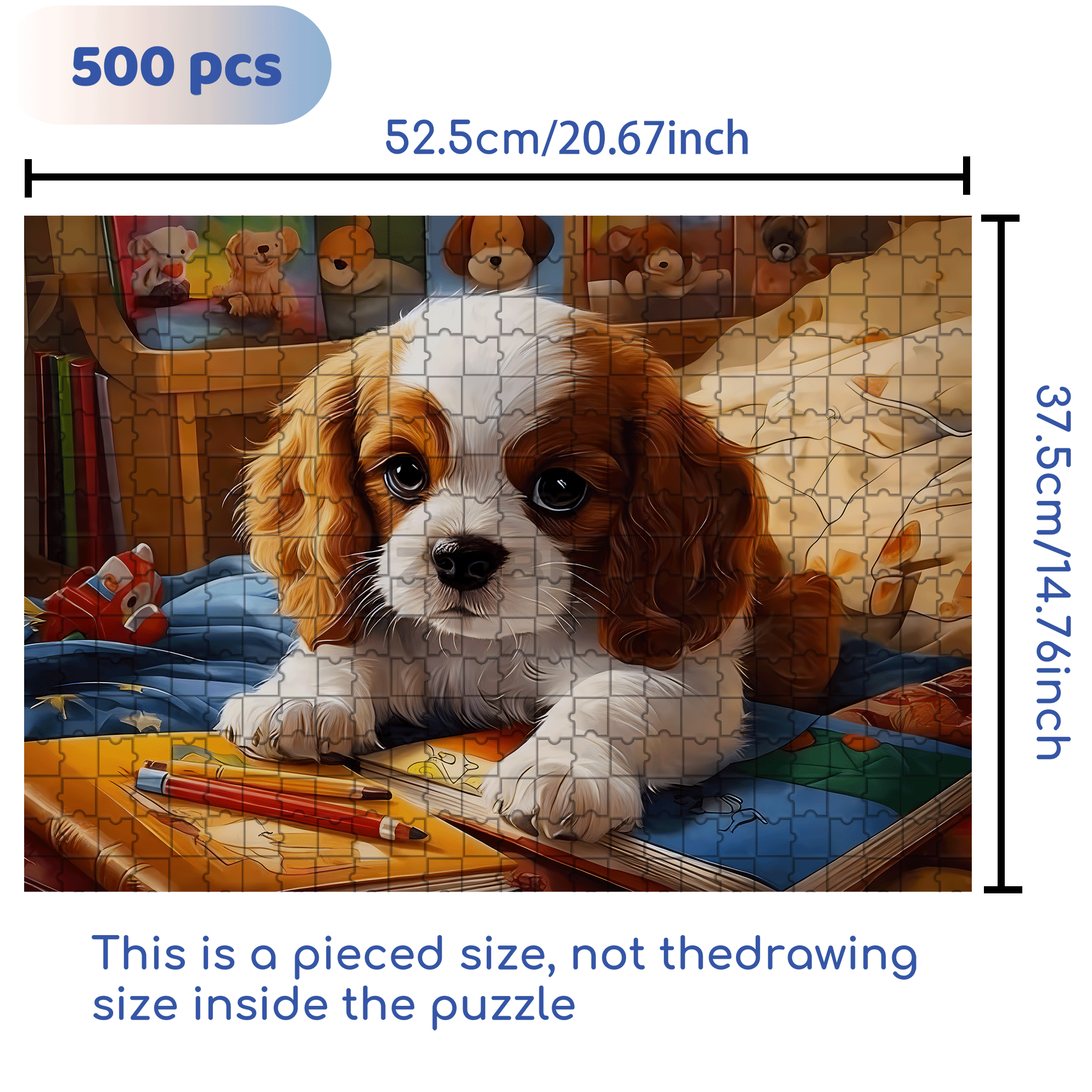 Waiting Patiently For Time To Pass 500pcs/1000pcs Jigsaw Puzzle, Scratch-Resistant, Interactive Family Game & Brain-Boosting DIY Decor, Perfect for Halloween, Christmas & New Year Gifts, Family Puzzle Game