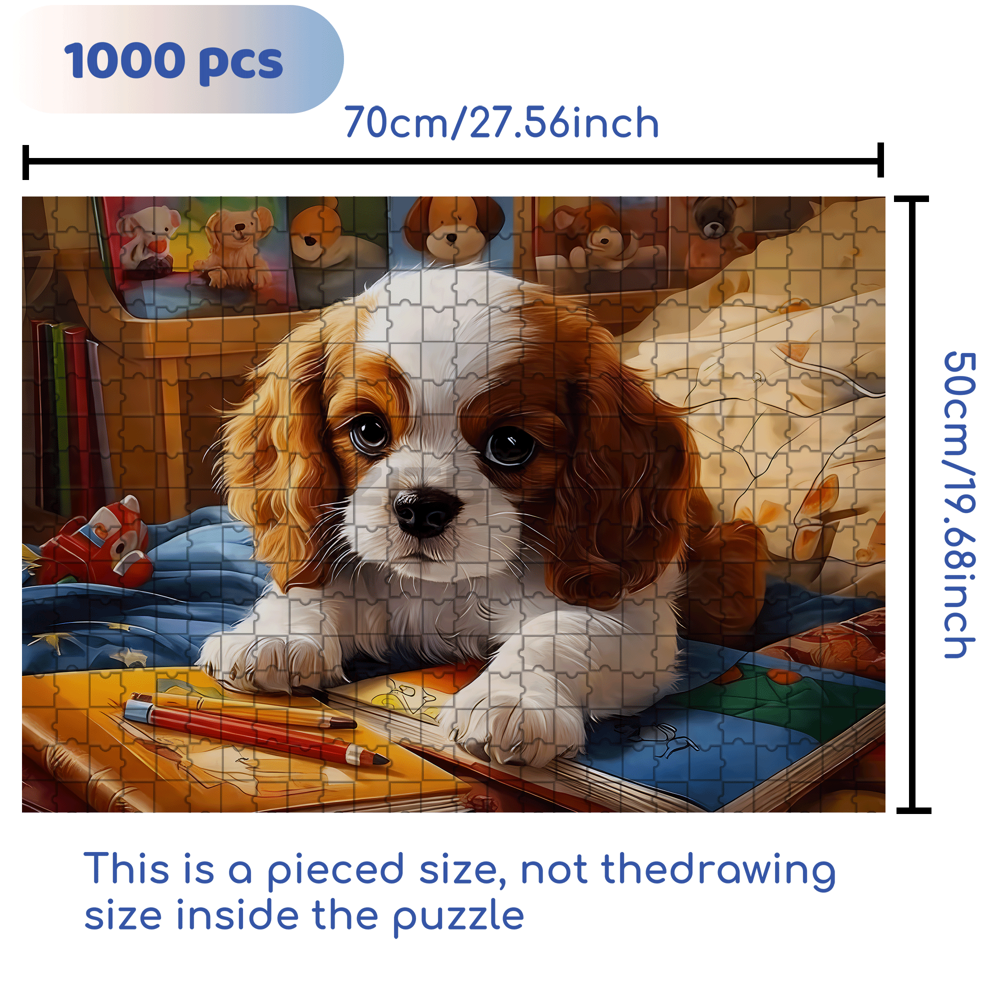 Waiting Patiently For Time To Pass 500pcs/1000pcs Jigsaw Puzzle, Scratch-Resistant, Interactive Family Game & Brain-Boosting DIY Decor, Perfect for Halloween, Christmas & New Year Gifts, Family Puzzle Game