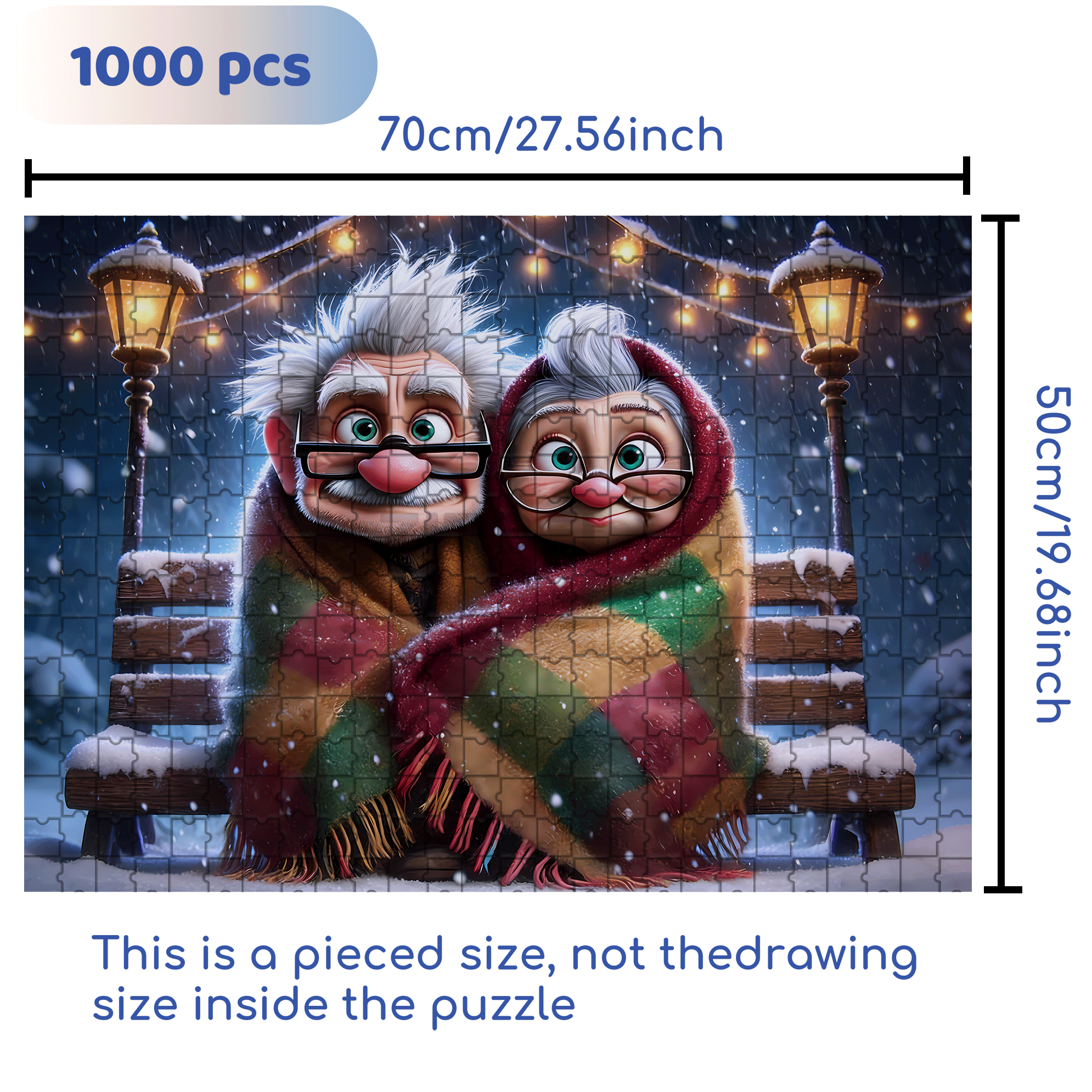Warmth On A Snowy Night 500pcs/1000pcs Jigsaw Puzzle, Scratch-Resistant, Interactive Family Game & Brain-Boosting DIY Decor, Perfect for Halloween, Christmas & New Year Gifts, Family Puzzle Game