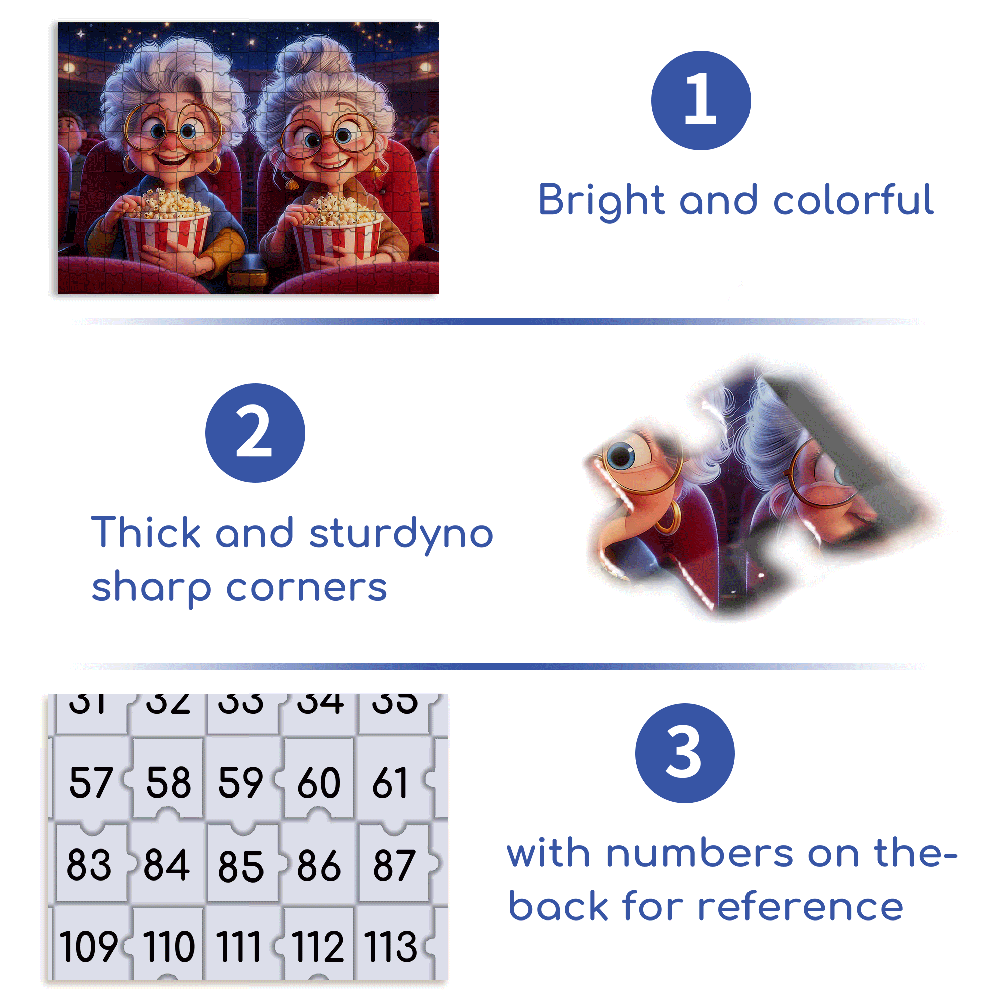 Watching Movies Under The Stars 500pcs/1000pcs Jigsaw Puzzle, Scratch-Resistant, Interactive Family Game & Brain-Boosting DIY Decor, Perfect for Halloween, Christmas & New Year Gifts, Family Puzzle Game