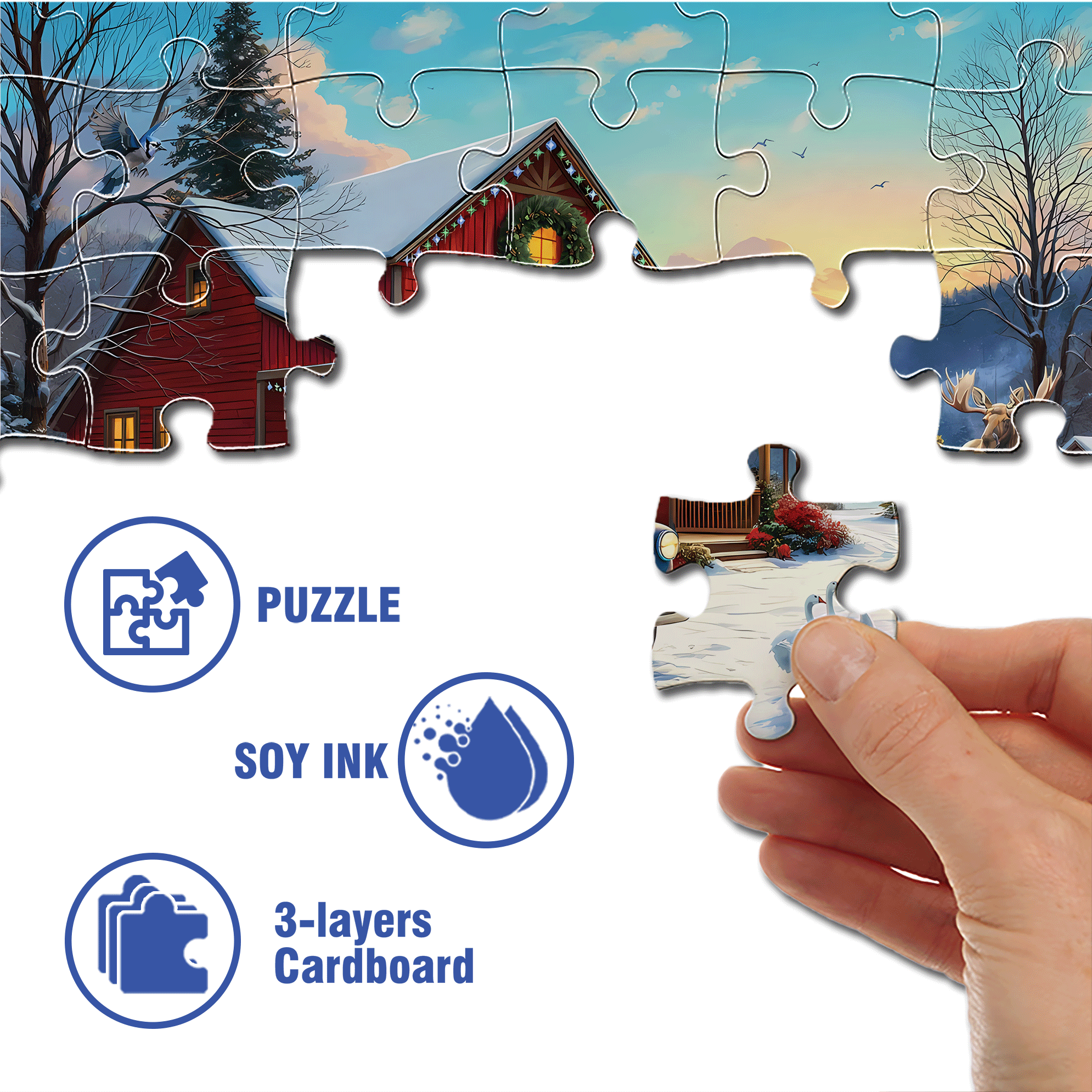 Welcome All General Store 500pcs/1000pcs Jigsaw Puzzle, Scratch-Resistant, Interactive Family Game & Brain-Boosting DIY Decor, Perfect for Halloween, Christmas & New Year Gifts, Family Puzzle Game