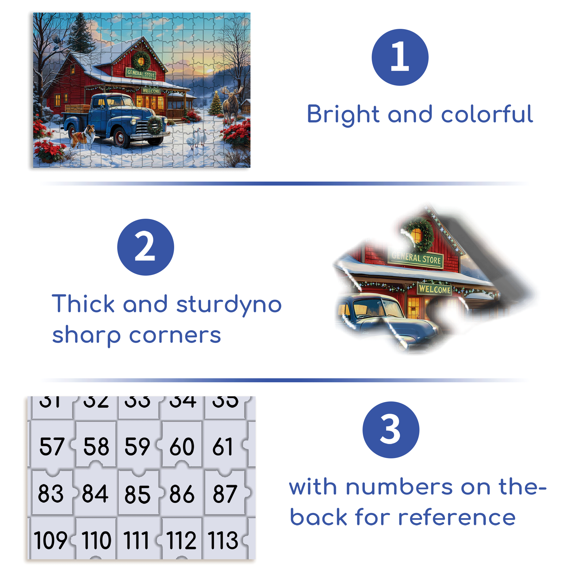 Welcome All General Store 500pcs/1000pcs Jigsaw Puzzle, Scratch-Resistant, Interactive Family Game & Brain-Boosting DIY Decor, Perfect for Halloween, Christmas & New Year Gifts, Family Puzzle Game