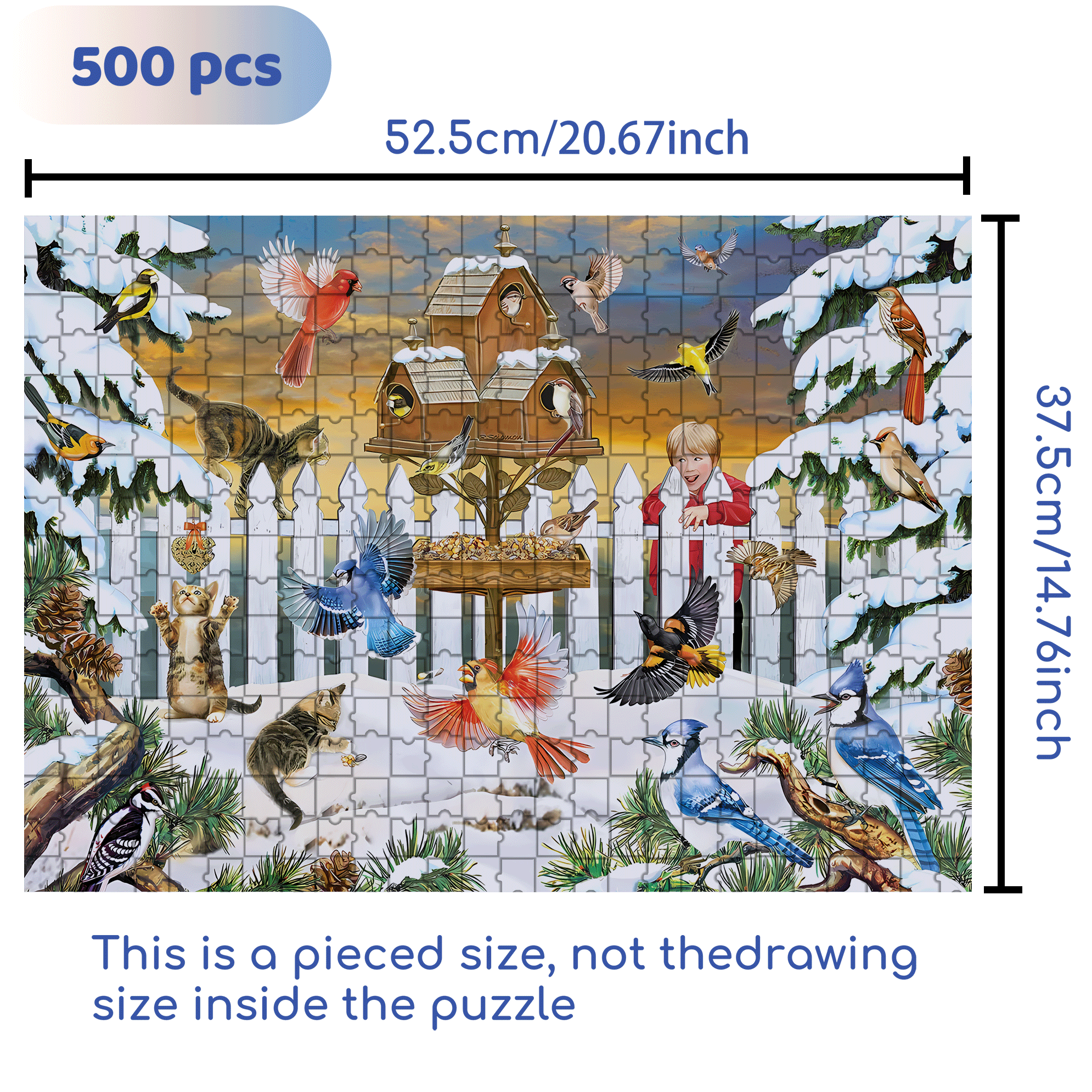 Who Let The Kittens Out 500pcs/1000pcs Jigsaw Puzzle, Scratch-Resistant, Interactive Family Game & Brain-Boosting DIY Decor, Perfect for Halloween, Christmas & New Year Gifts, Family Puzzle Game