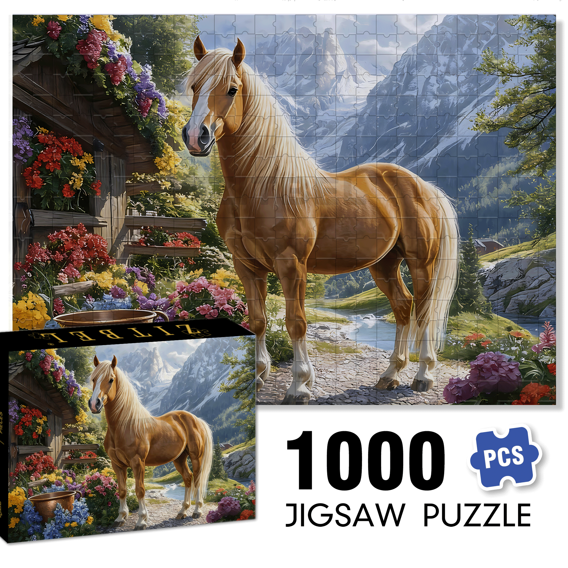 Yamano Shunkage 500pcs/1000pcs Jigsaw Puzzle, Scratch-Resistant, Interactive Family Game & Brain-Boosting DIY Decor, Perfect for Halloween, Christmas & New Year Gifts, Family Puzzle Game