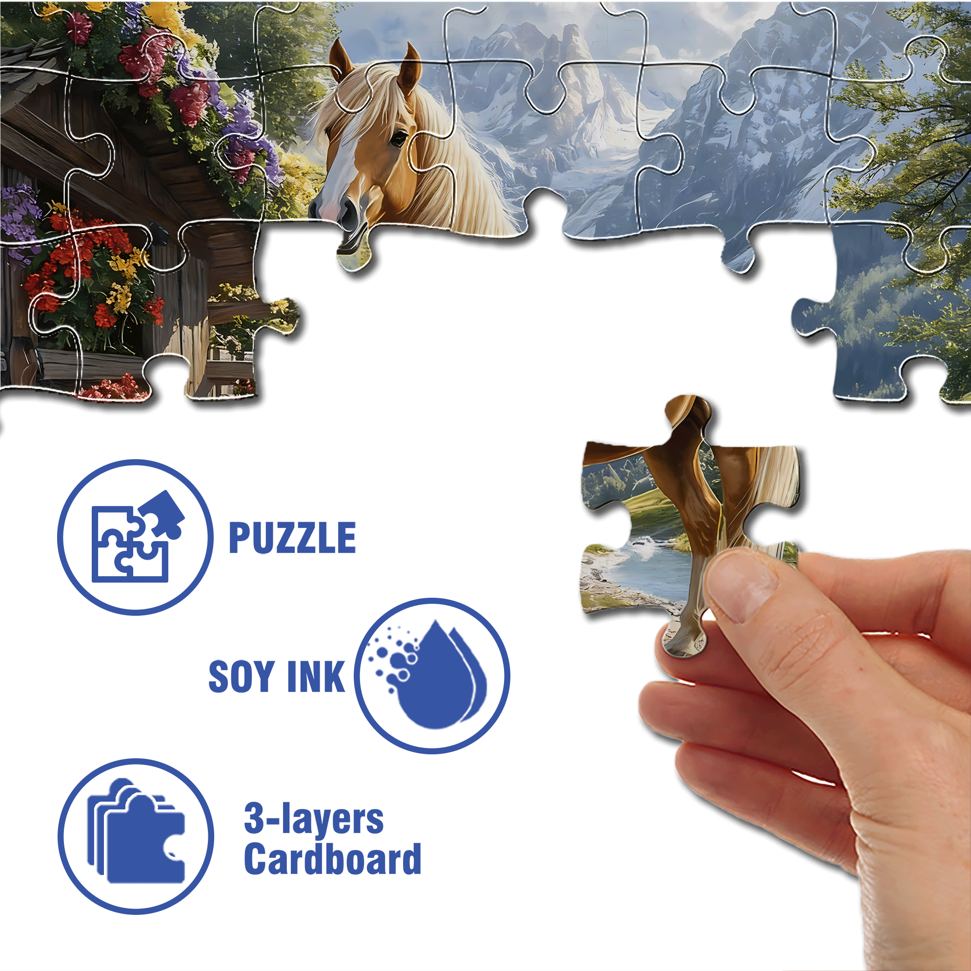 Yamano Shunkage 500pcs/1000pcs Jigsaw Puzzle, Scratch-Resistant, Interactive Family Game & Brain-Boosting DIY Decor, Perfect for Halloween, Christmas & New Year Gifts, Family Puzzle Game
