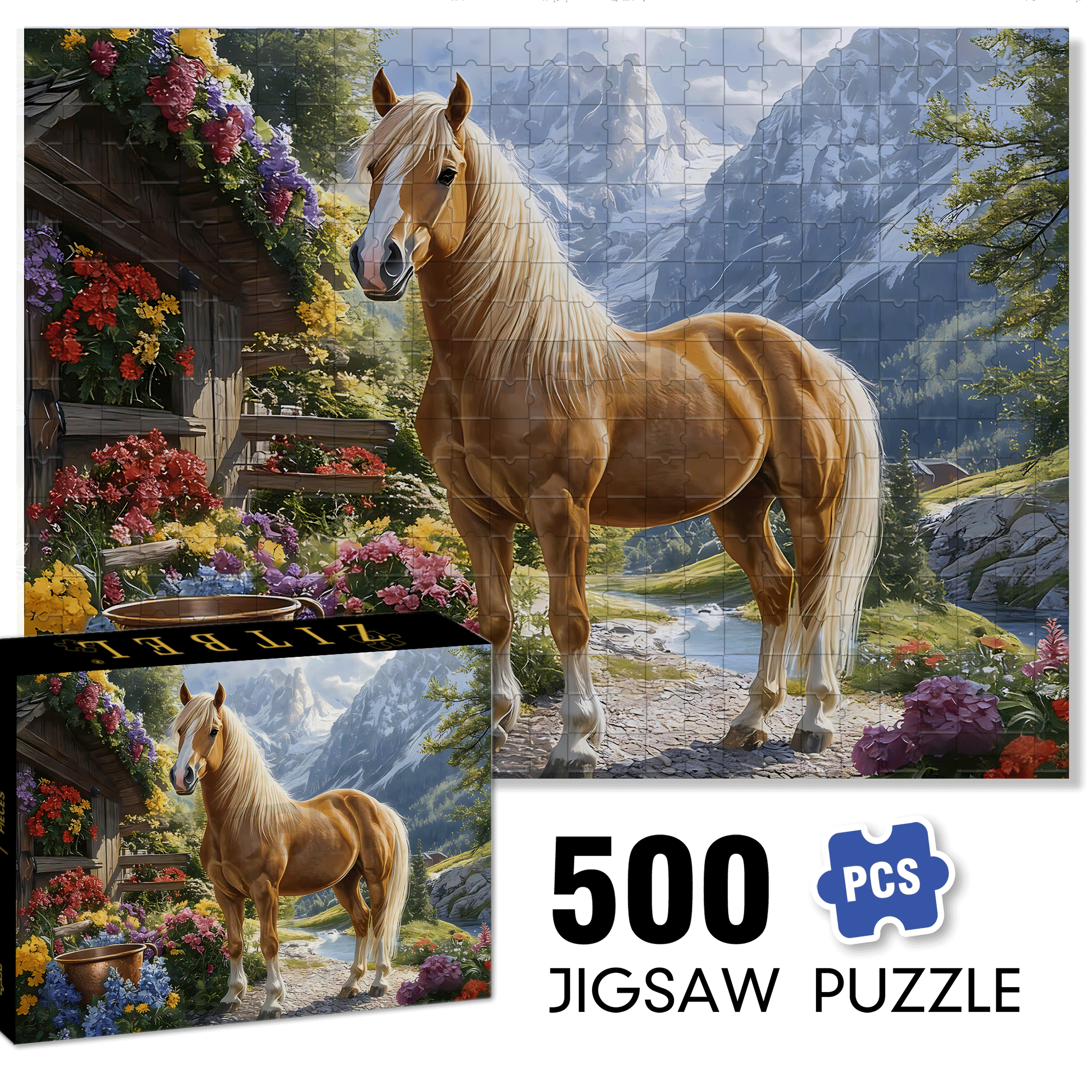 Yamano Shunkage 500pcs/1000pcs Jigsaw Puzzle, Scratch-Resistant, Interactive Family Game & Brain-Boosting DIY Decor, Perfect for Halloween, Christmas & New Year Gifts, Family Puzzle Game