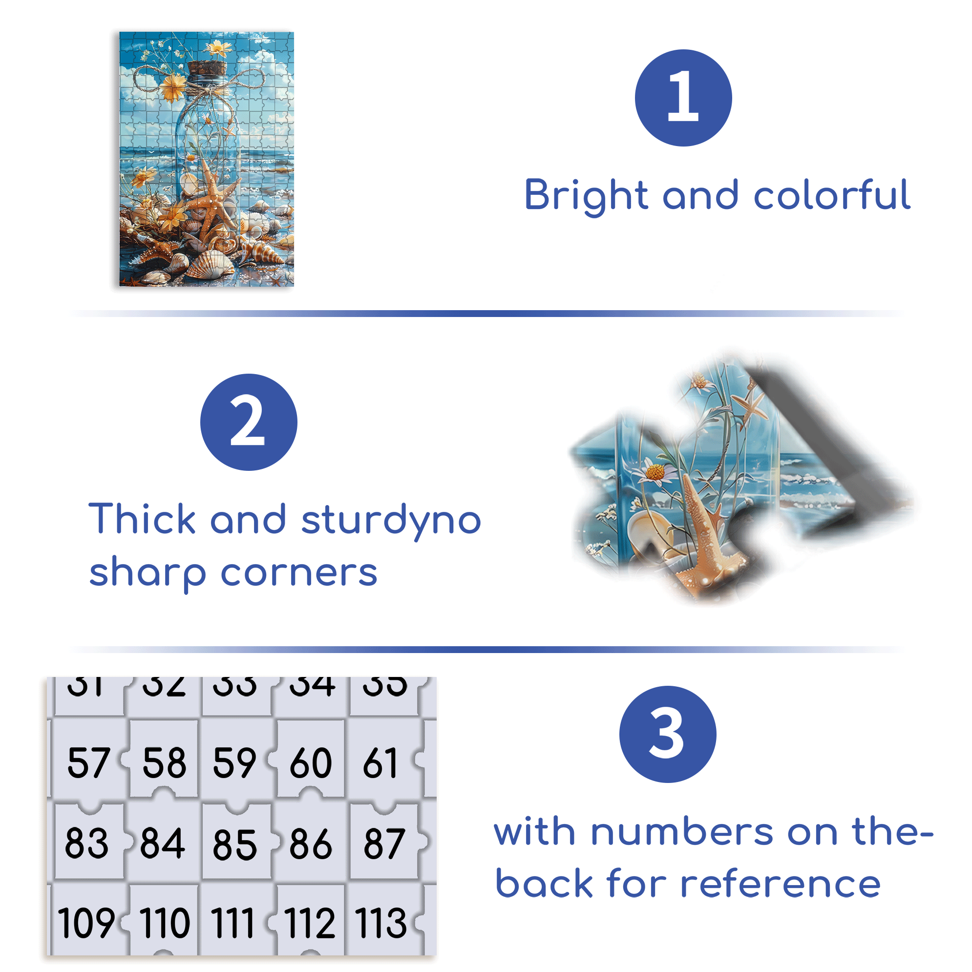 A Dream In A Bottle Of The Sea 500pcs/1000pcs Jigsaw Puzzle, Scratch-Resistant, Interactive Family Game & Brain-Boosting DIY Decor, Perfect for Halloween, Christmas & New Year Gifts, Family Puzzle Game