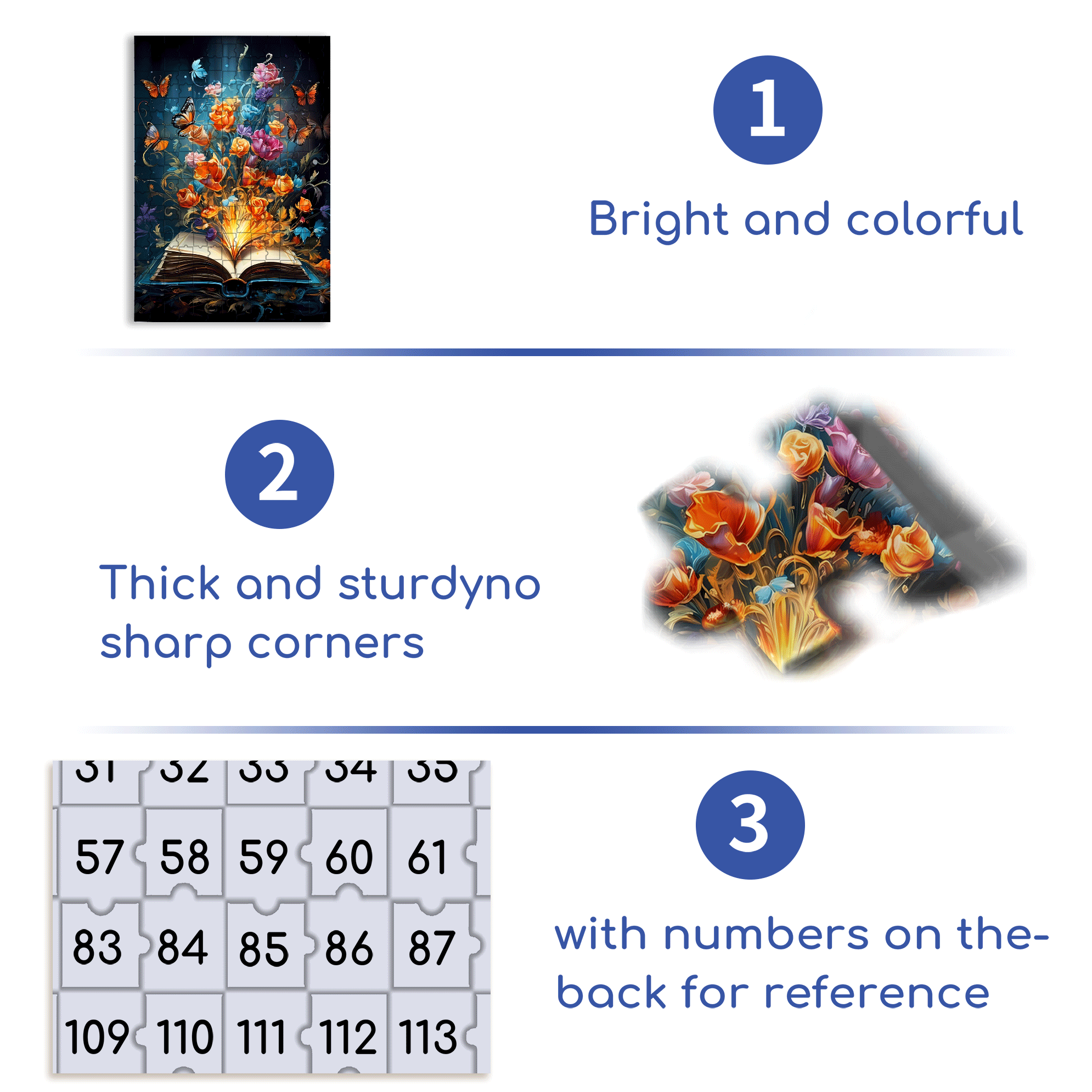 A Page of Flowers 500pcs/1000pcs Jigsaw Puzzle, Scratch-Resistant, Interactive Family Game & Brain-Boosting DIY Decor, Perfect for Halloween, Christmas & New Year Gifts, Family Puzzle Game