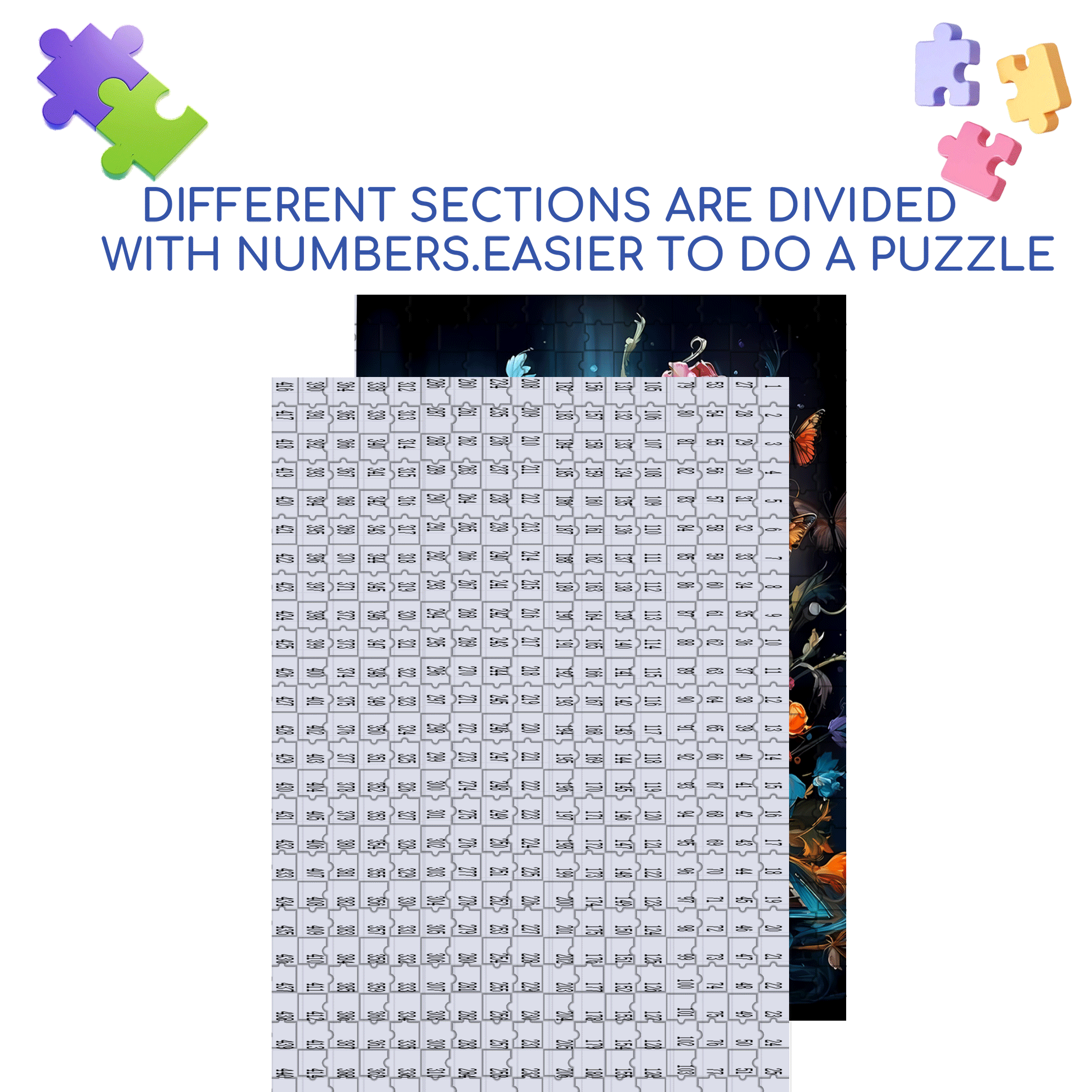 A Page of Flowers 500pcs/1000pcs Jigsaw Puzzle, Scratch-Resistant, Interactive Family Game & Brain-Boosting DIY Decor, Perfect for Halloween, Christmas & New Year Gifts, Family Puzzle Game