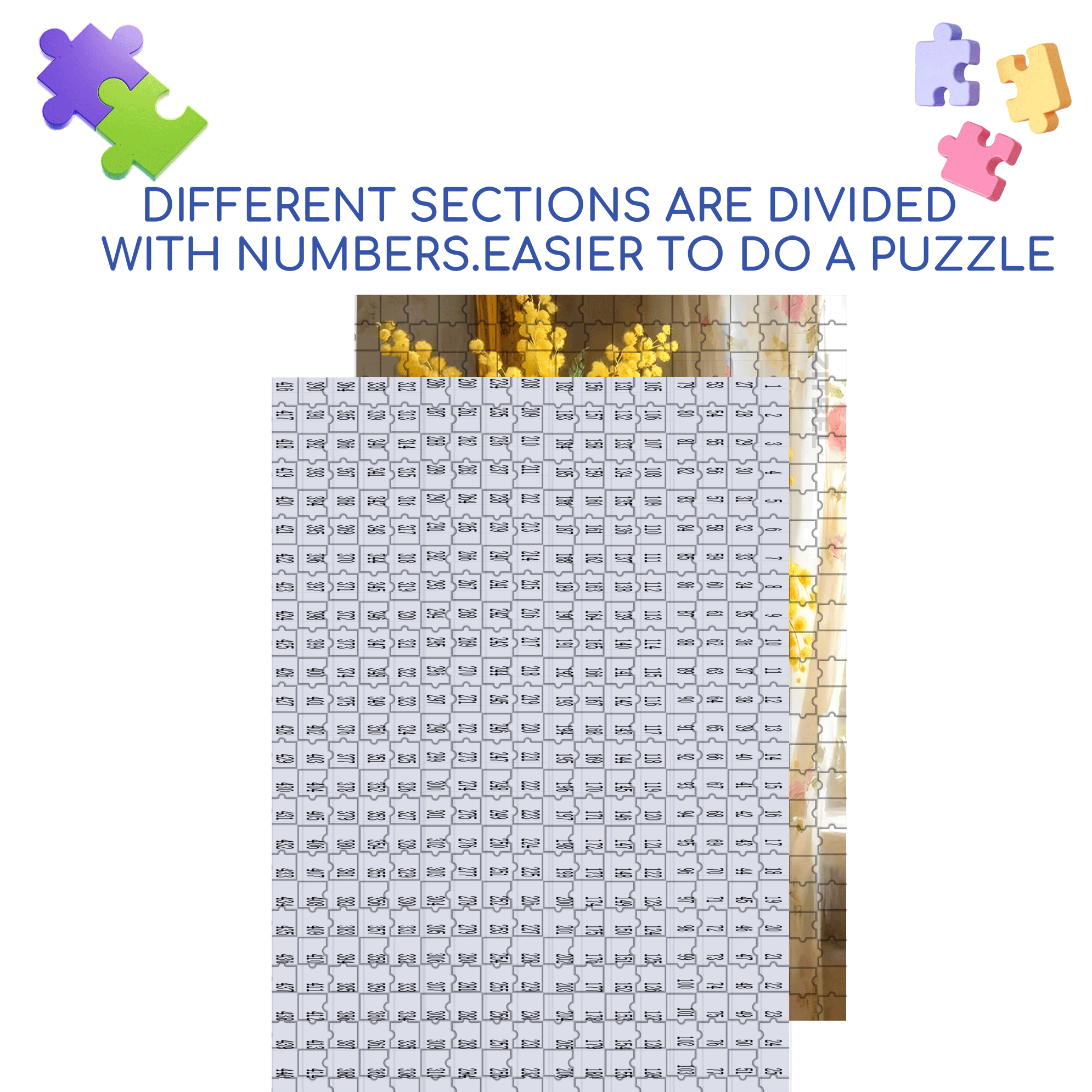 Acacia & Cat 500pcs/1000pcs Jigsaw Puzzle, Scratch-Resistant, Interactive Family Game & Brain-Boosting DIY Decor, Perfect for Halloween, Christmas & New Year Gifts, Family Puzzle Game