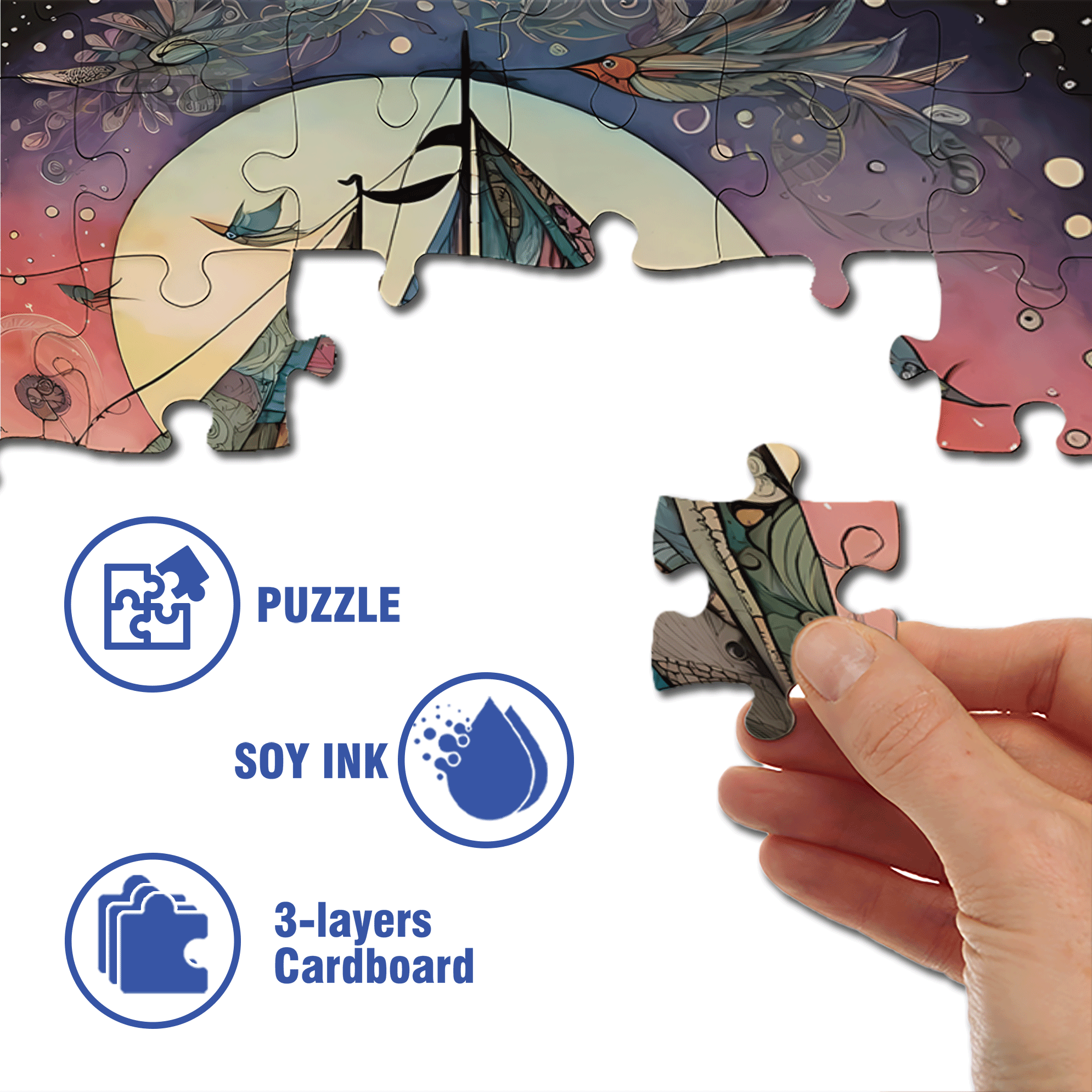 Barco 500pcs/1000pcs Jigsaw Puzzle, Scratch-Resistant, Interactive Family Game & Brain-Boosting DIY Decor, Perfect for Halloween, Christmas & New Year Gifts, Family Puzzle Game