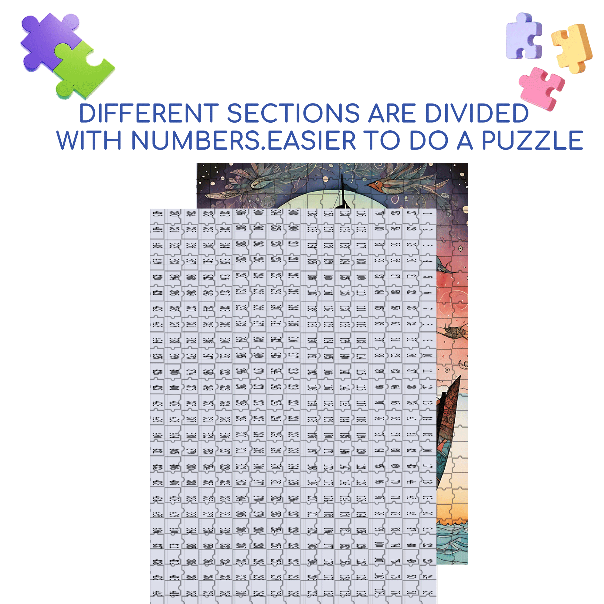Barco 500pcs/1000pcs Jigsaw Puzzle, Scratch-Resistant, Interactive Family Game & Brain-Boosting DIY Decor, Perfect for Halloween, Christmas & New Year Gifts, Family Puzzle Game