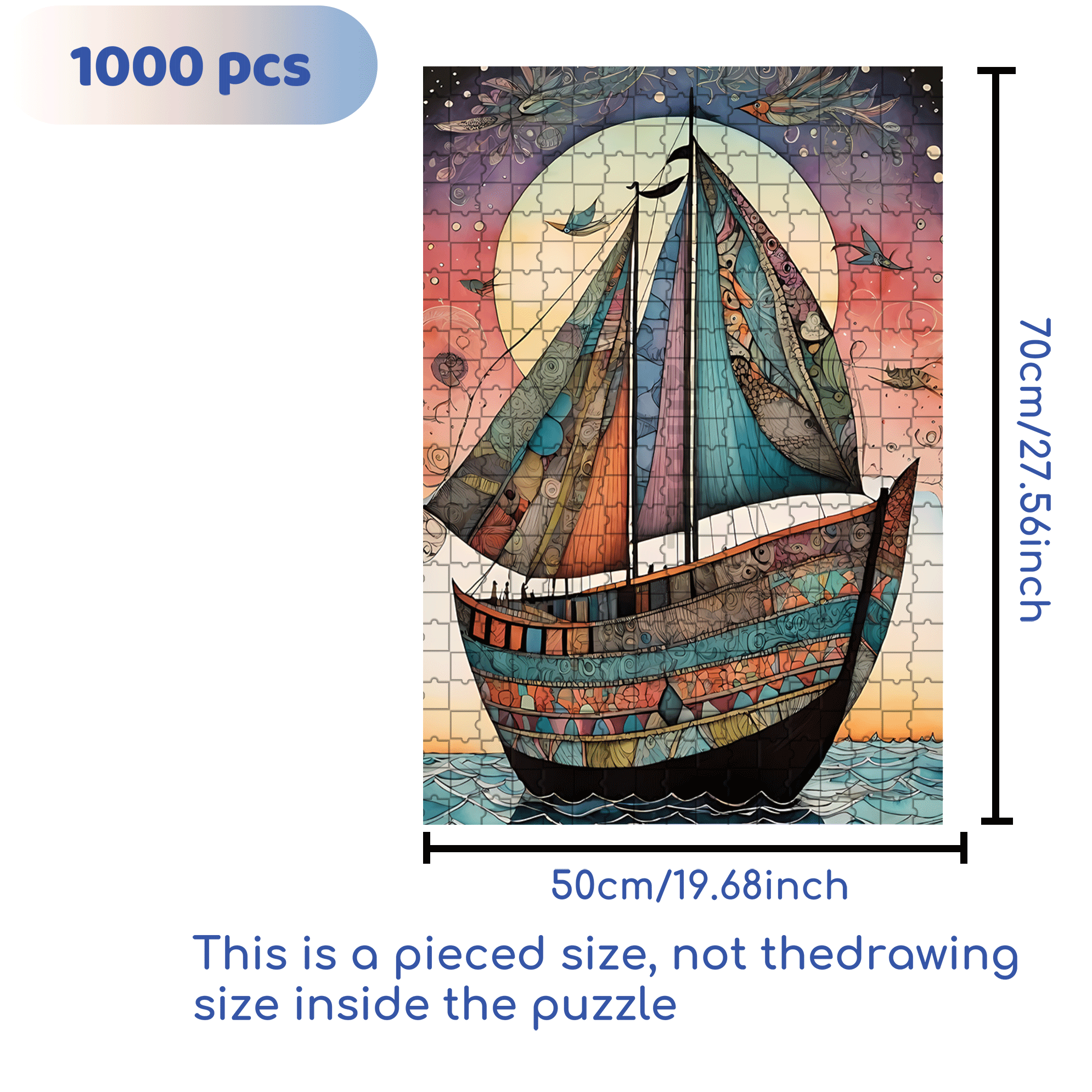 Barco 500pcs/1000pcs Jigsaw Puzzle, Scratch-Resistant, Interactive Family Game & Brain-Boosting DIY Decor, Perfect for Halloween, Christmas & New Year Gifts, Family Puzzle Game