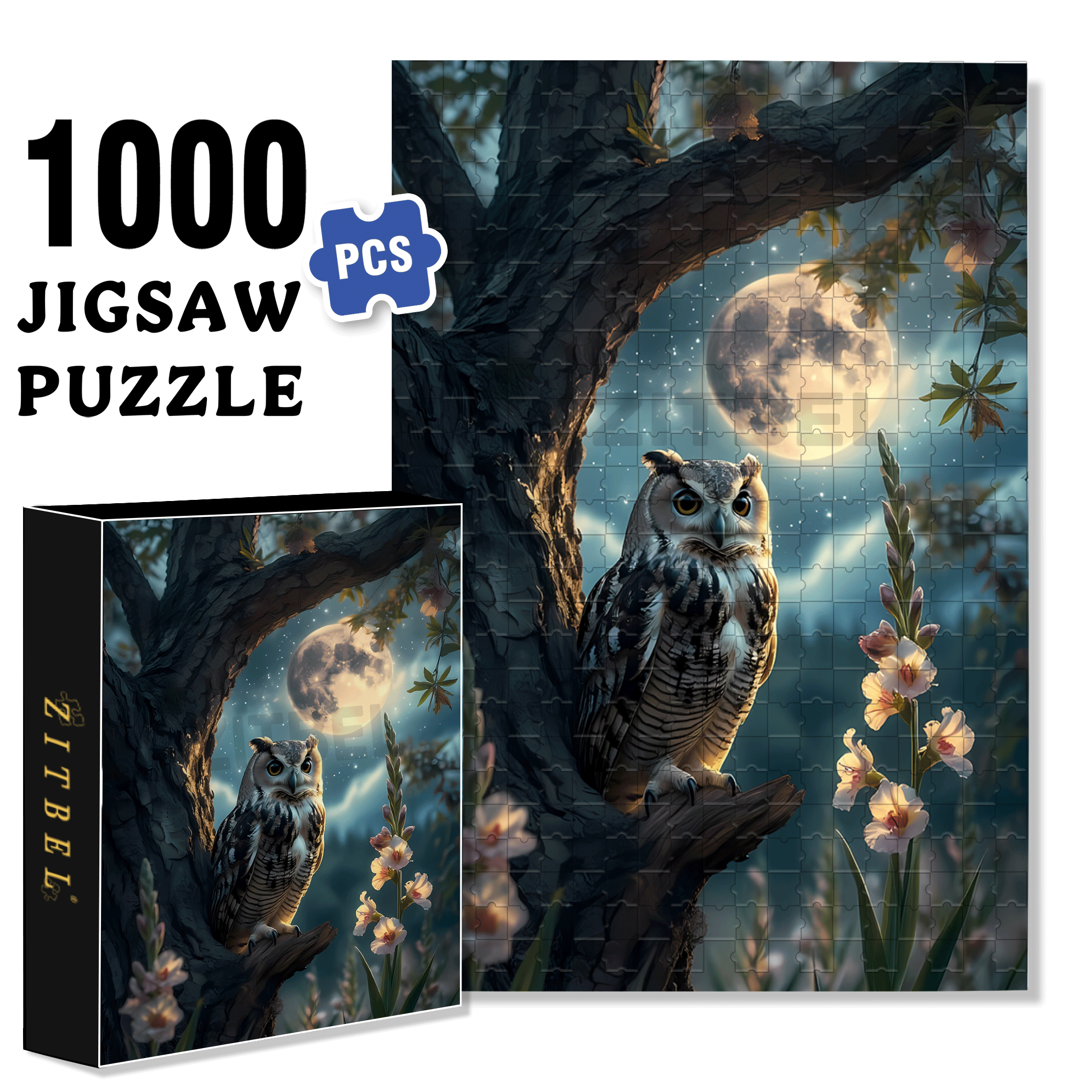 Birds In Differents 500pcs/1000pcs Jigsaw Puzzle, Scratch-Resistant, Interactive Family Game & Brain-Boosting DIY Decor, Perfect for Halloween, Christmas & New Year Gifts, Family Puzzle Game