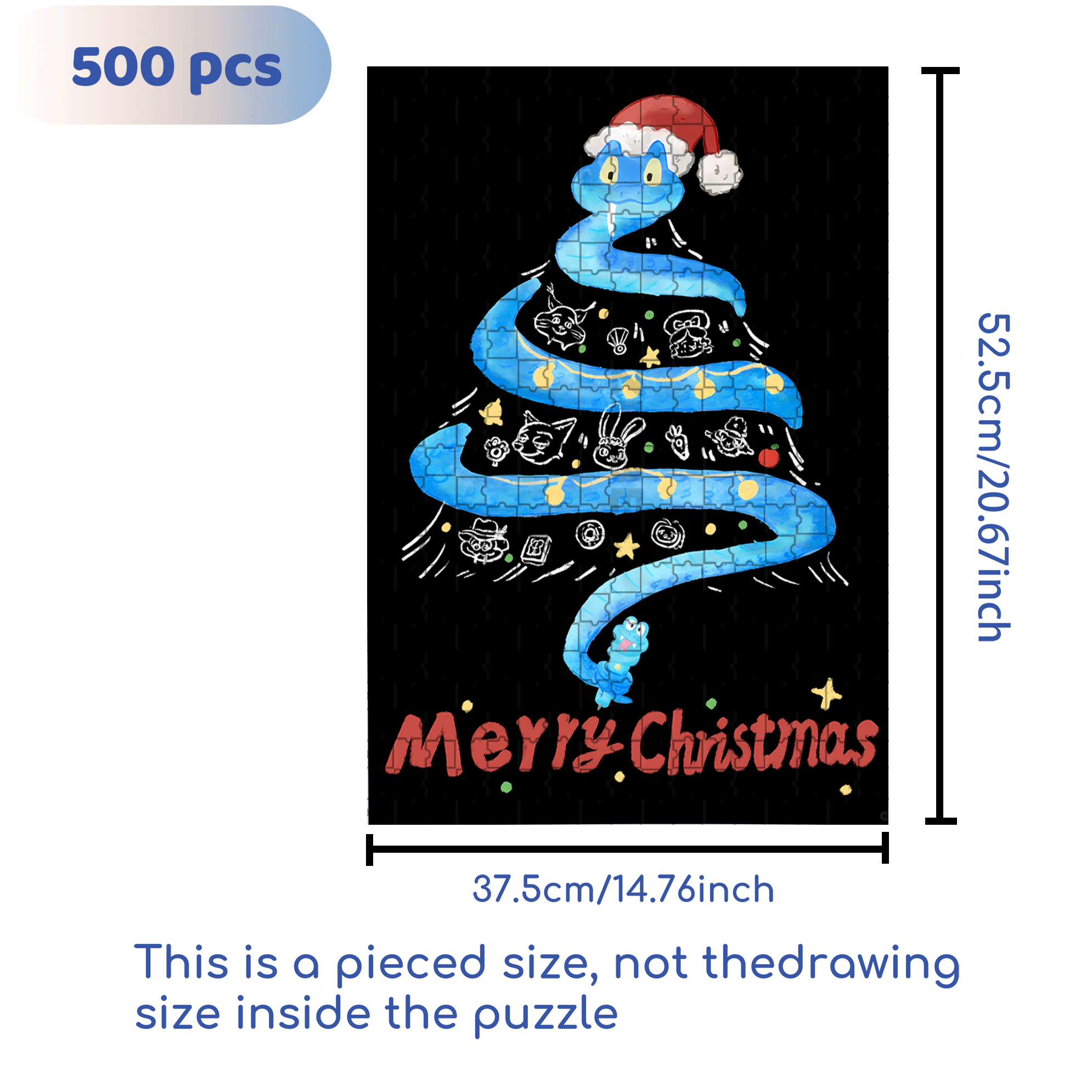 Christmas Special Episode 500pcs/1000pcs Jigsaw Puzzle, Scratch-Resistant, Interactive Family Game & Brain-Boosting DIY Decor, Perfect for Halloween, Christmas & New Year Gifts, Family Puzzle Game