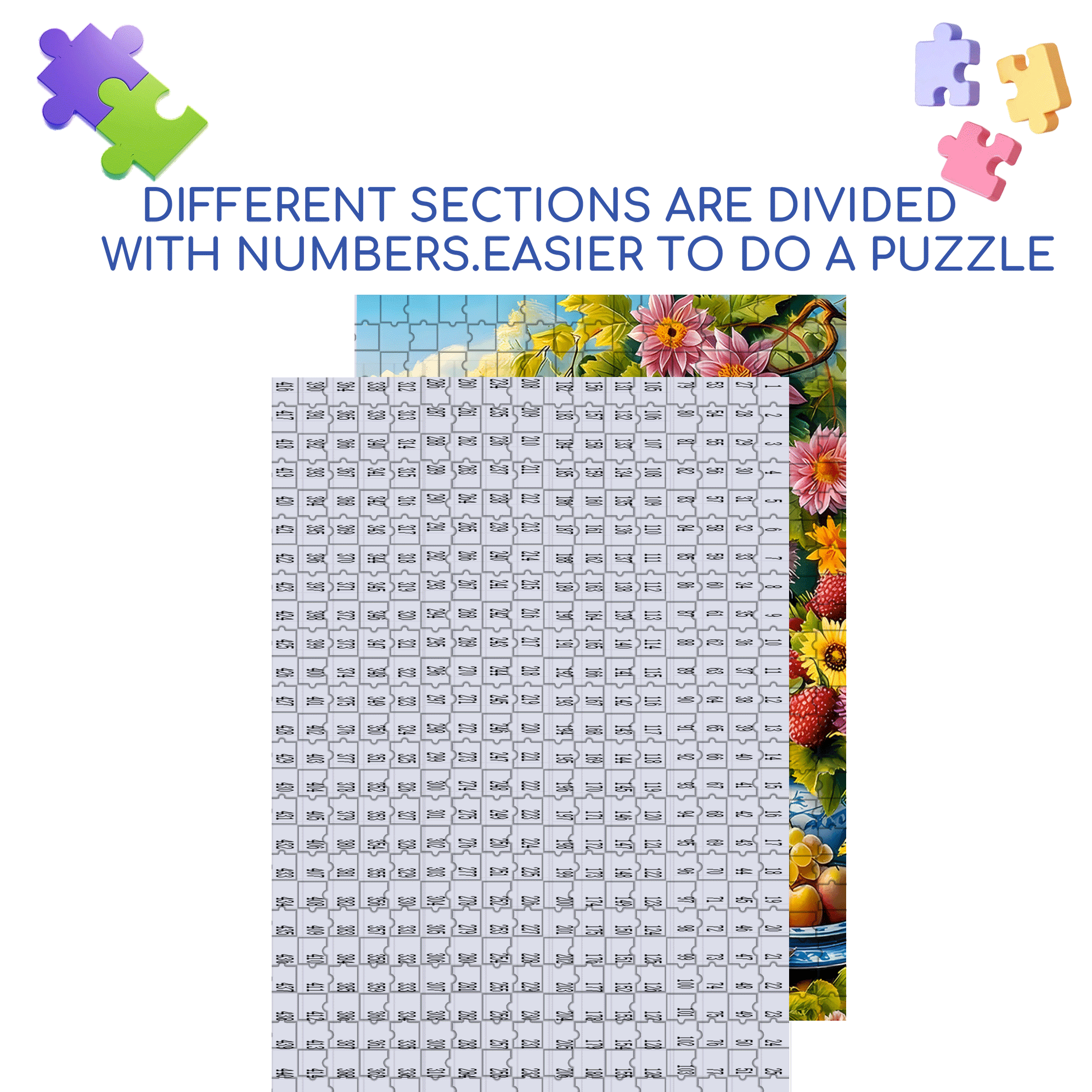 Day Of Abundance 500pcs/1000pcs Jigsaw Puzzle, Scratch-Resistant, Interactive Family Game & Brain-Boosting DIY Decor, Perfect for Halloween, Christmas & New Year Gifts, Family Puzzle Game