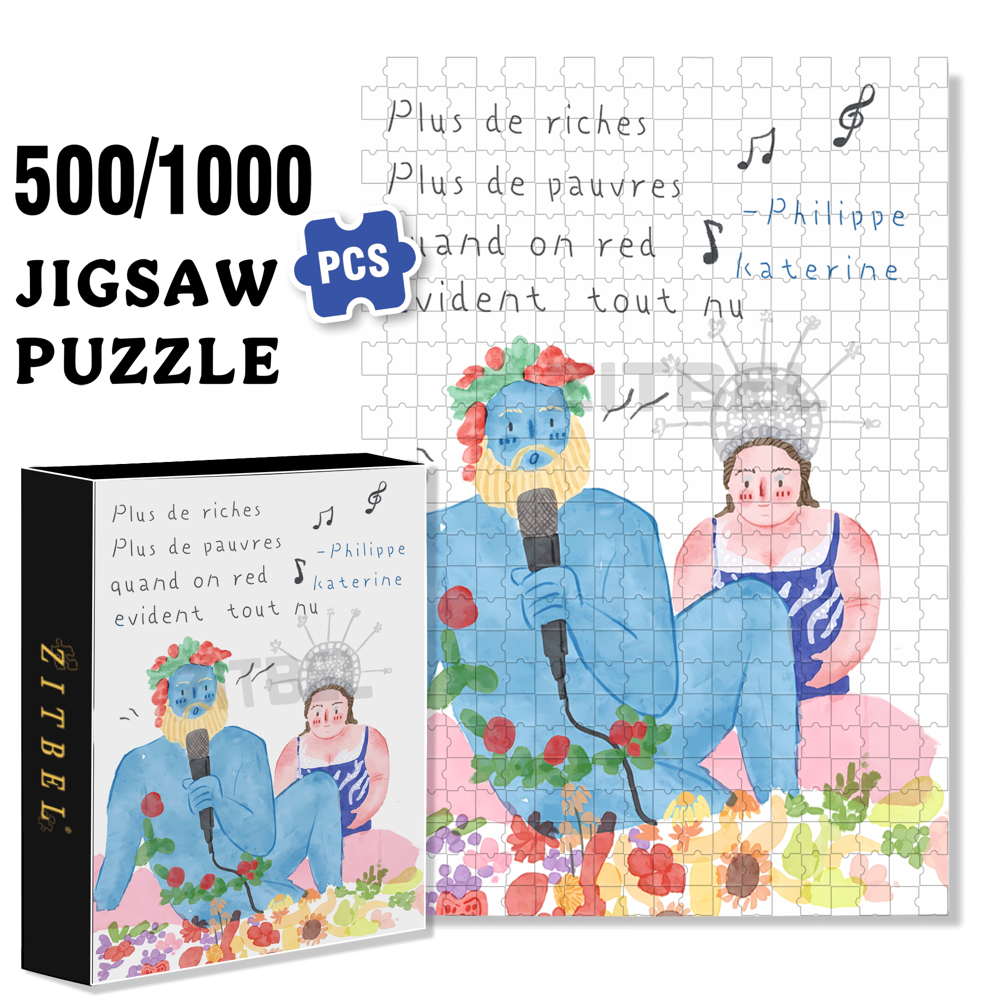 Dionysus 500pcs/1000pcs Jigsaw Puzzle, Scratch-Resistant, Interactive Family Game & Brain-Boosting DIY Decor, Perfect for Halloween, Christmas & New Year Gifts, Family Puzzle Game
