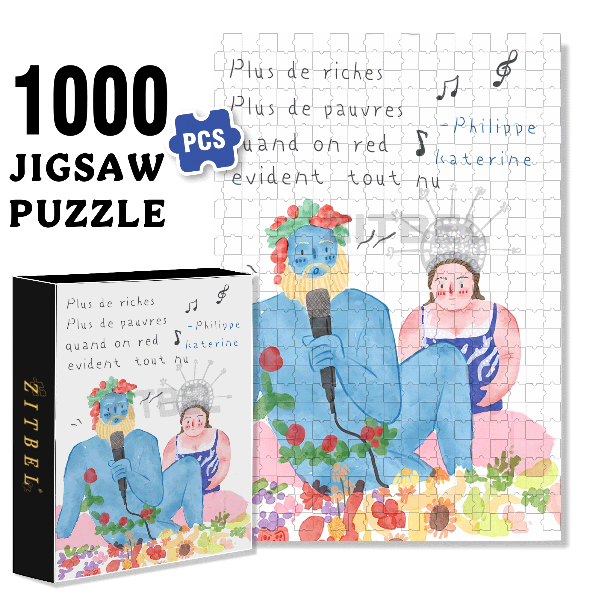 Dionysus 500pcs/1000pcs Jigsaw Puzzle, Scratch-Resistant, Interactive Family Game & Brain-Boosting DIY Decor, Perfect for Halloween, Christmas & New Year Gifts, Family Puzzle Game