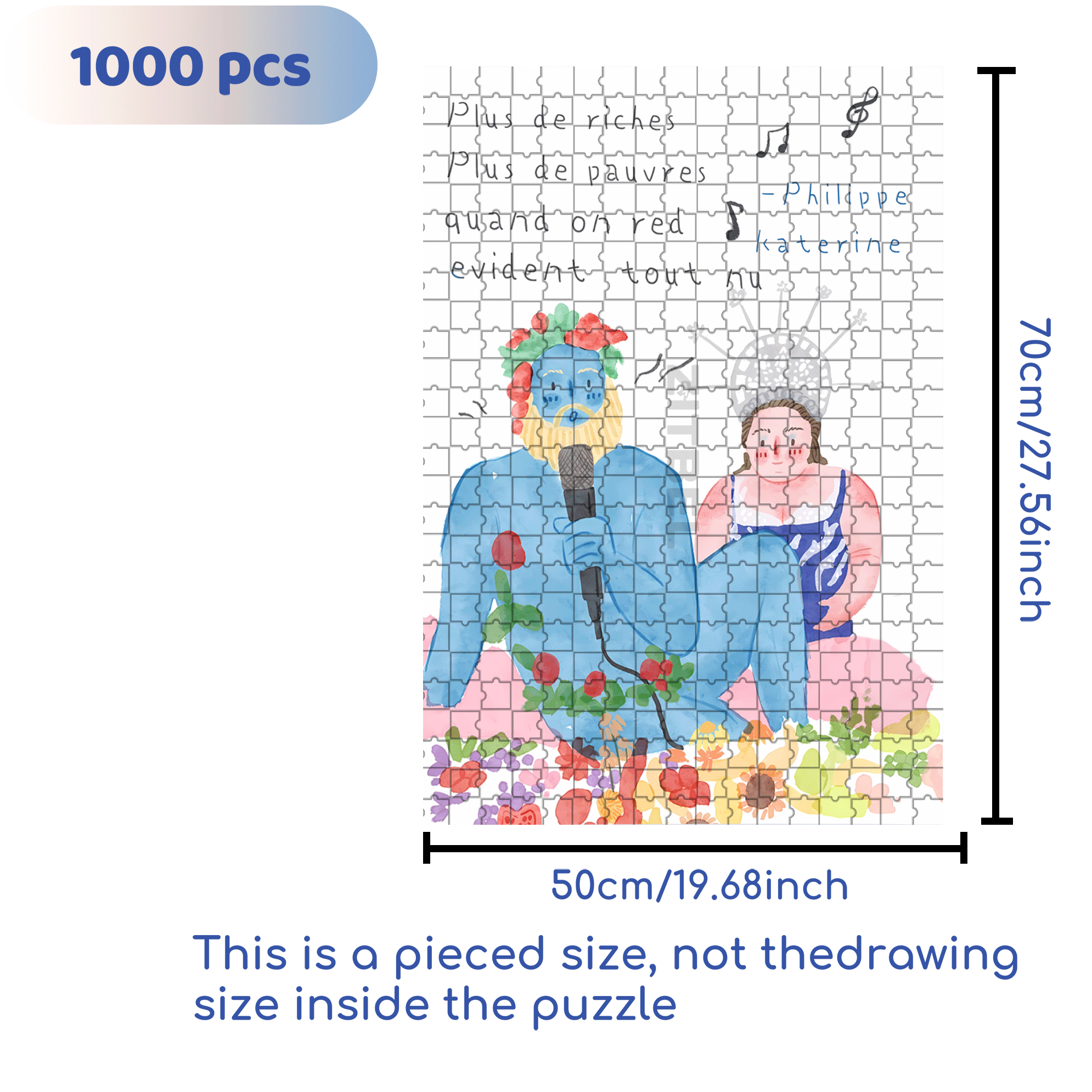 Dionysus 500pcs/1000pcs Jigsaw Puzzle, Scratch-Resistant, Interactive Family Game & Brain-Boosting DIY Decor, Perfect for Halloween, Christmas & New Year Gifts, Family Puzzle Game