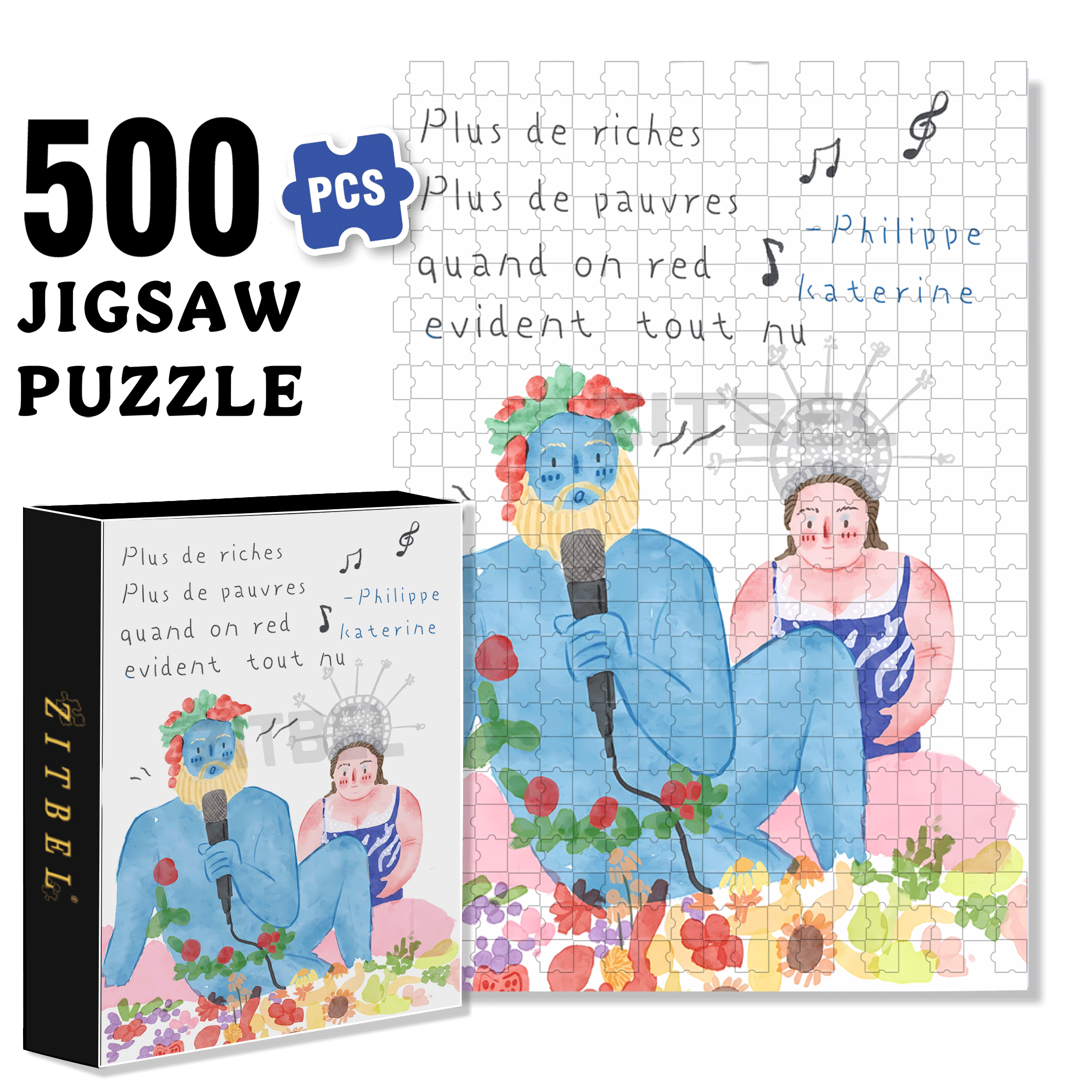 Dionysus 500pcs/1000pcs Jigsaw Puzzle, Scratch-Resistant, Interactive Family Game & Brain-Boosting DIY Decor, Perfect for Halloween, Christmas & New Year Gifts, Family Puzzle Game