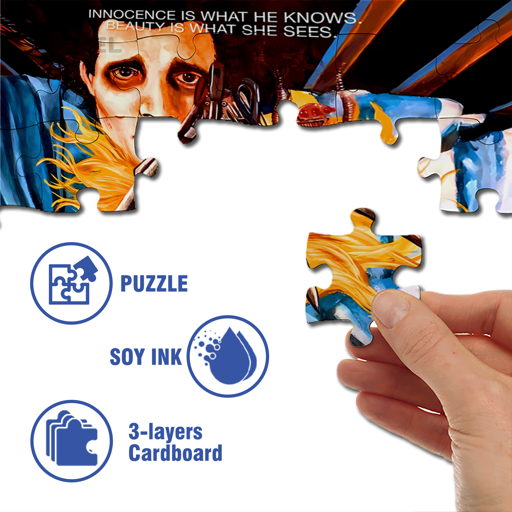Edward Scissorhands 500pcs/1000pcs Jigsaw Puzzle, Scratch-Resistant, Interactive Family Game & Brain-Boosting DIY Decor, Perfect for Halloween, Christmas & New Year Gifts, Family Puzzle Game