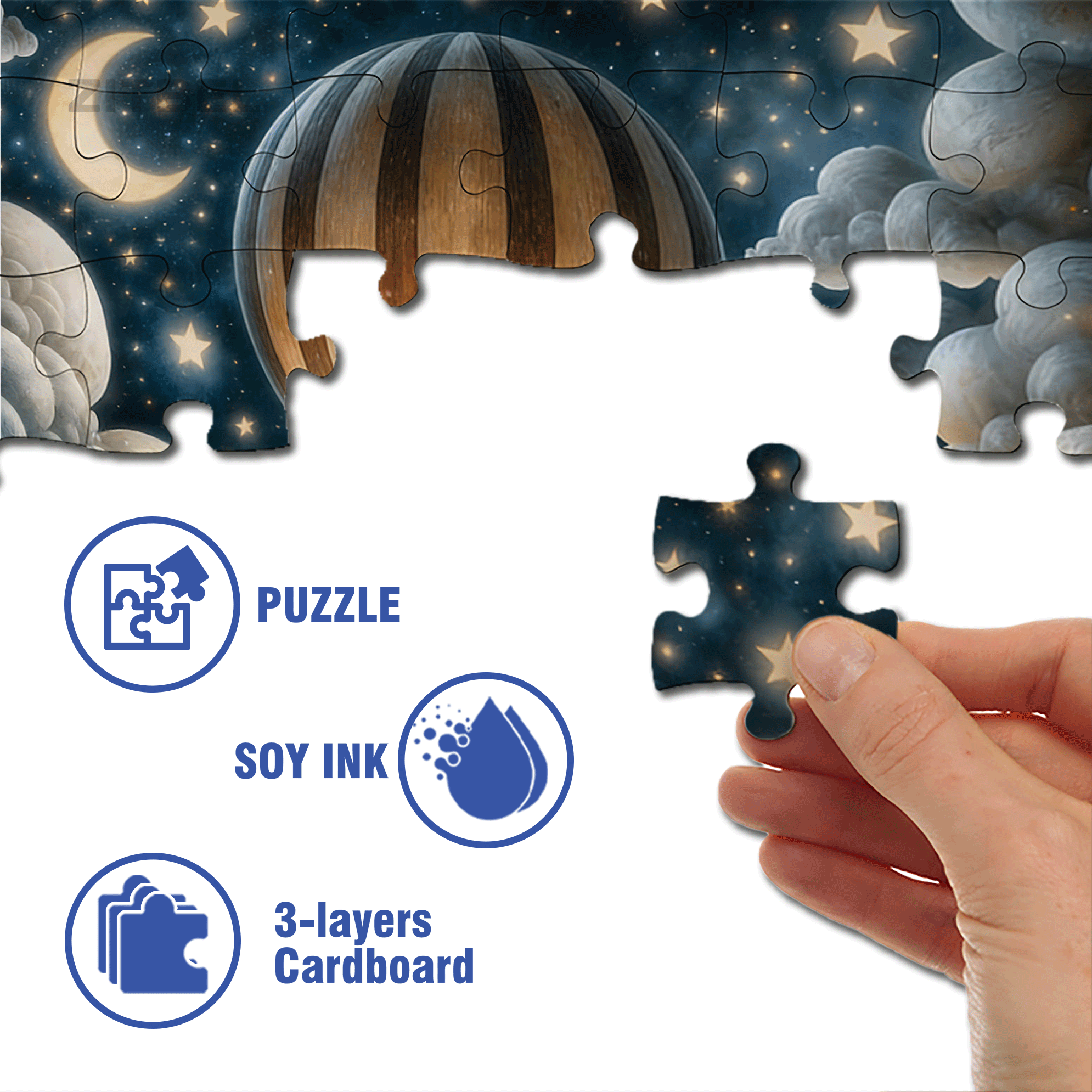 Enchanting Hot Air Balloon 500pcs/1000pcs Jigsaw Puzzle, Scratch-Resistant, Interactive Family Game & Brain-Boosting DIY Decor, Perfect for Halloween, Christmas & New Year Gifts, Family Puzzle Game