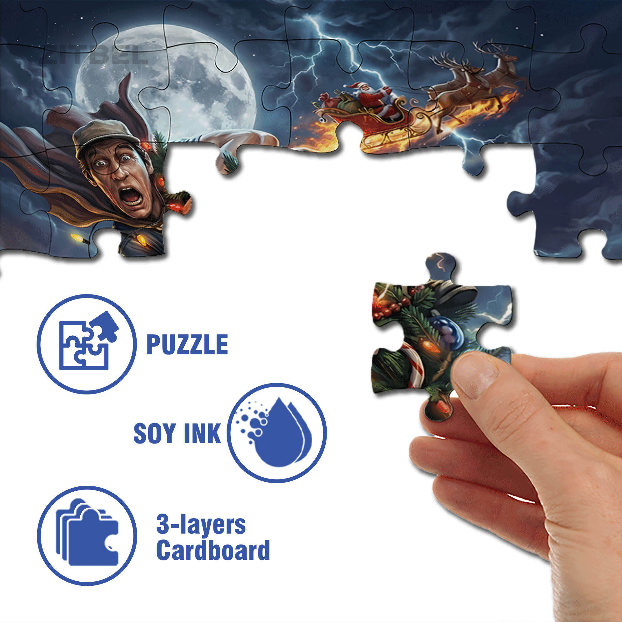 Ernest Saves Christmas (1988) 500pcs/1000pcs Jigsaw Puzzle, Scratch-Resistant, Interactive Family Game & Brain-Boosting DIY Decor, Perfect for Halloween, Christmas & New Year Gifts, Family Puzzle Game