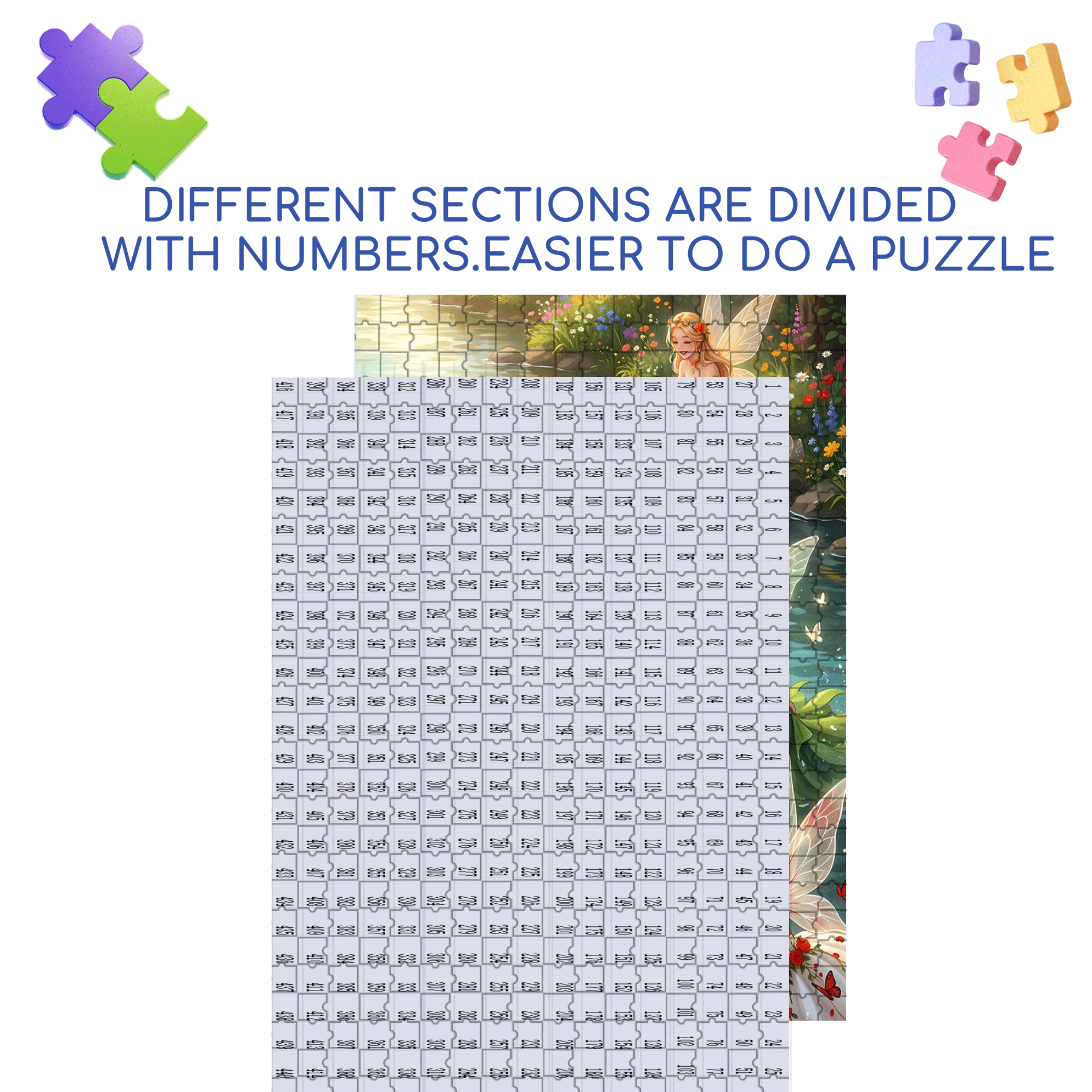 Fairy Of The Stream 500pcs/1000pcs Jigsaw Puzzle, Scratch-Resistant, Interactive Family Game & Brain-Boosting DIY Decor, Perfect for Halloween, Christmas & New Year Gifts, Family Puzzle Game